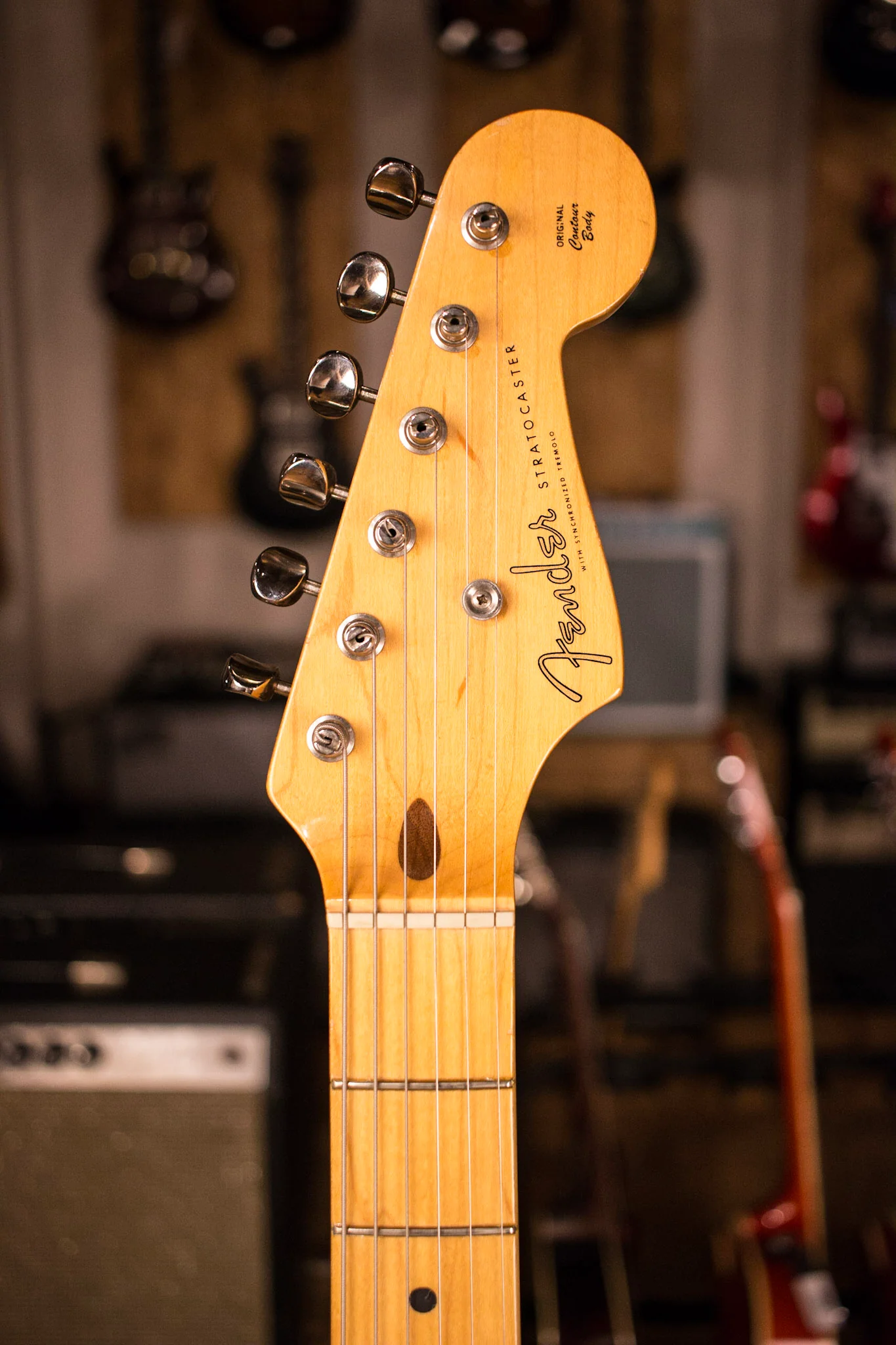 1985 Fender Stratocaster 57 Reissue AVRI Fullerton Candy Apple Red Maple Fretboard - Image 6