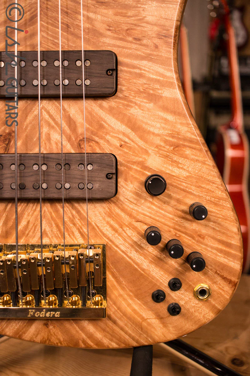 Fodera Emperor II Singlecut Custom Elite Neck Through 5 String Fretless Bass - Image 4