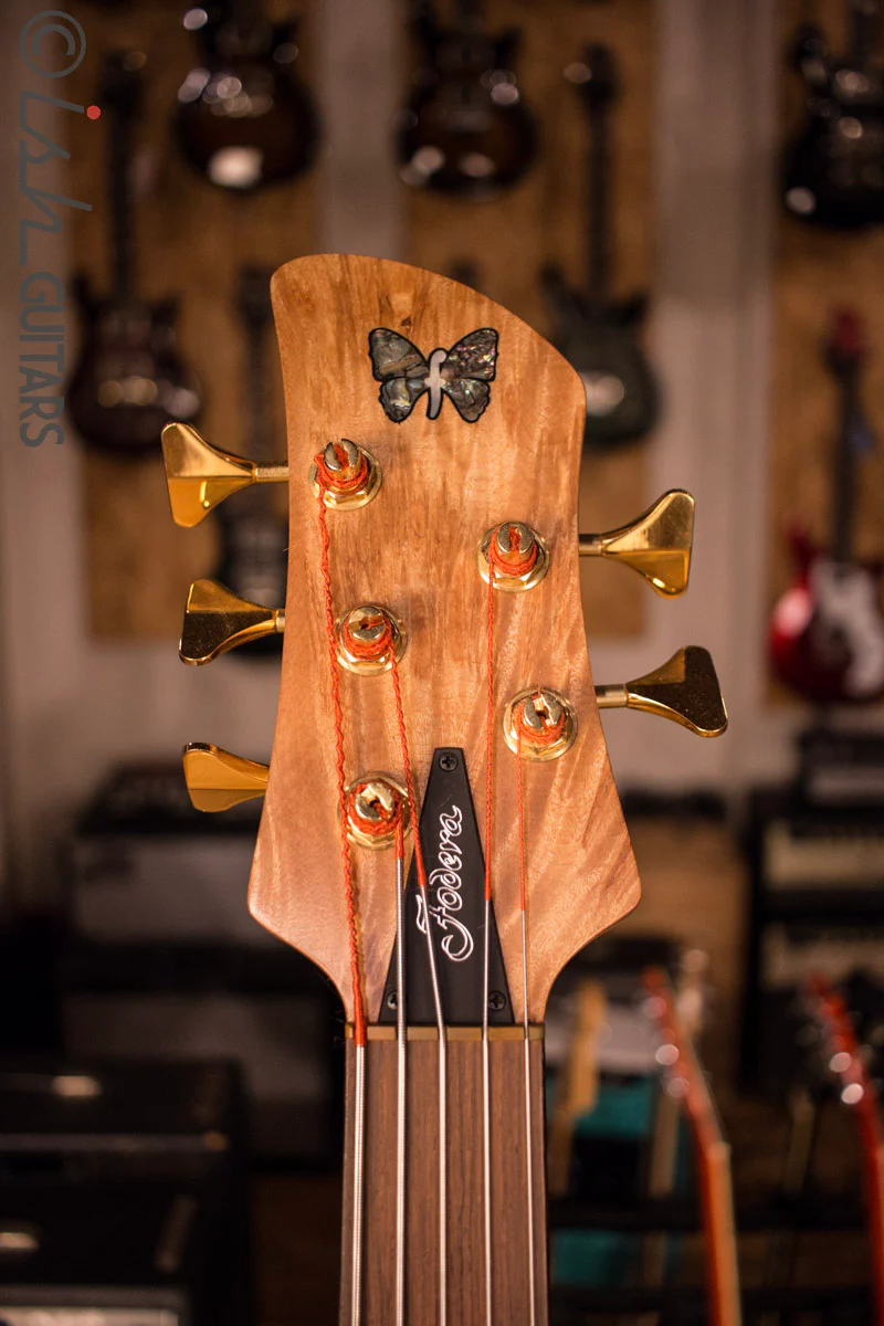 Fodera Emperor II Singlecut Custom Elite Neck Through 5 String Fretless Bass - Image 5