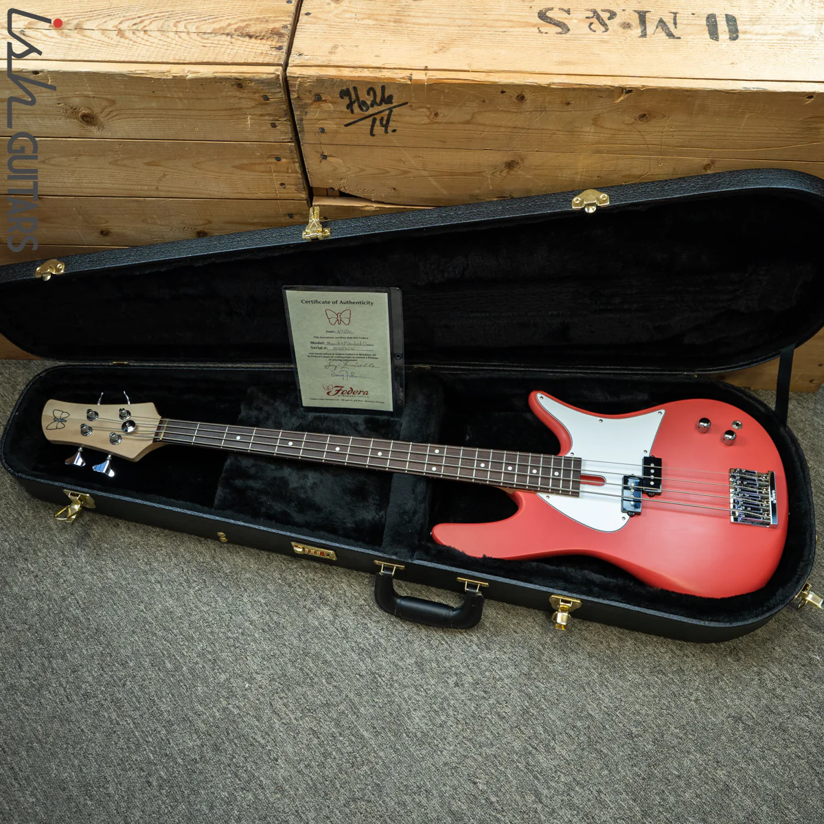 Fodera Monarch P Classic Standard Classic 4 String Satin Fiesta Red - Image 12