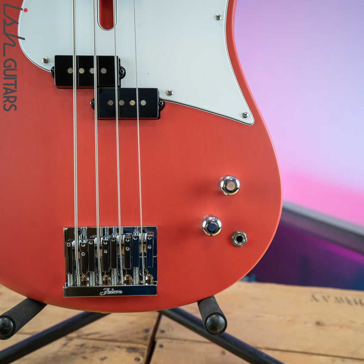 Fodera Monarch P Classic Standard Classic 4 String Satin Fiesta Red - Image 4