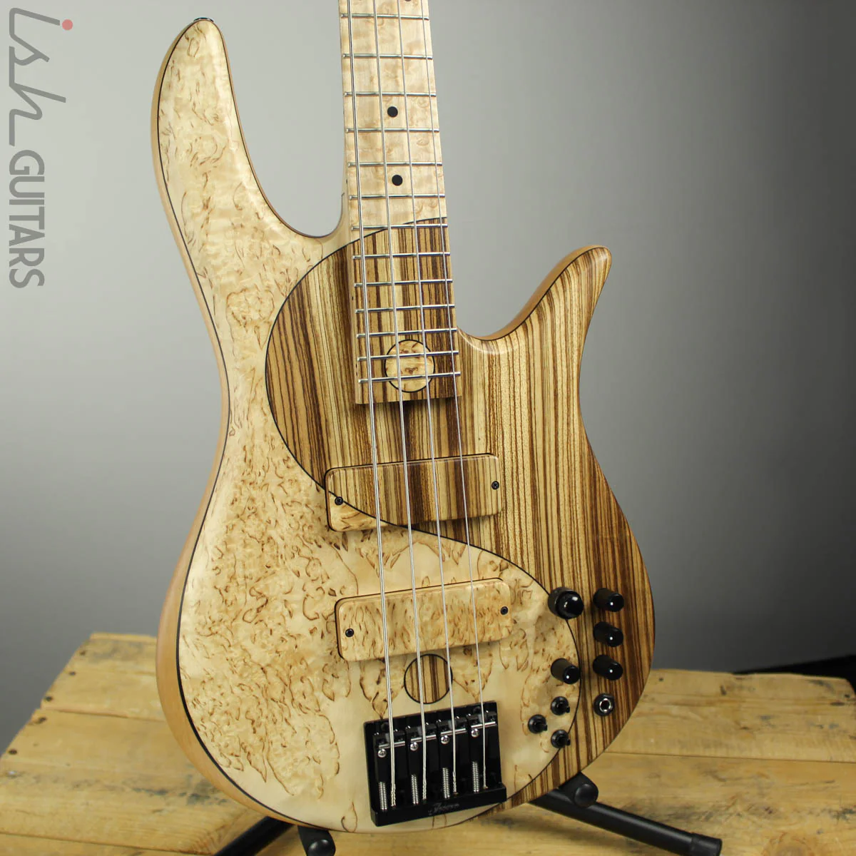 Fodera Yin Yang Deluxe Monarch NAMM 2019 Bass Masur Birch Zebrawood Top