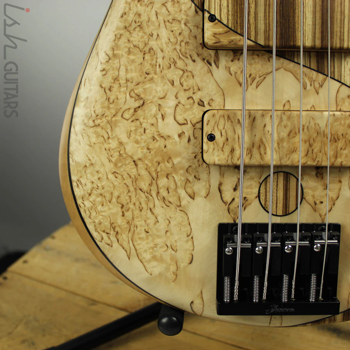Fodera Yin Yang Deluxe Monarch NAMM 2019 Bass Masur Birch Zebrawood Top - Image 5