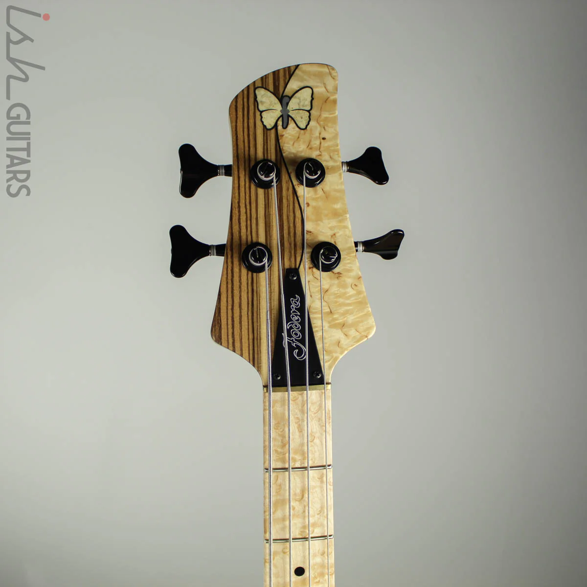 Fodera Yin Yang Deluxe Monarch NAMM 2019 Bass Masur Birch Zebrawood Top - Image 8