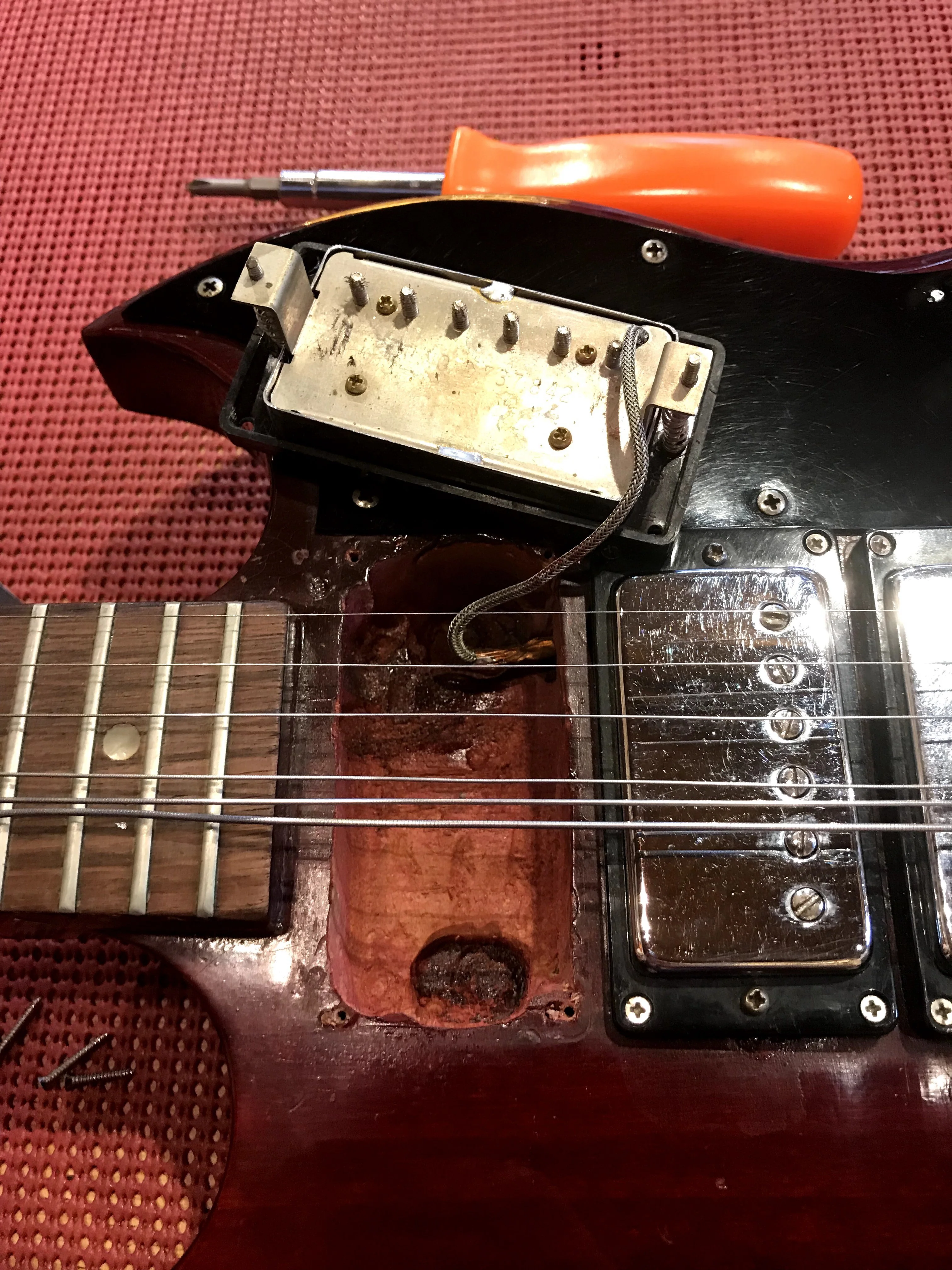 1970 Gibson SG I Modified like Custom 3 Humbucker - Image 11