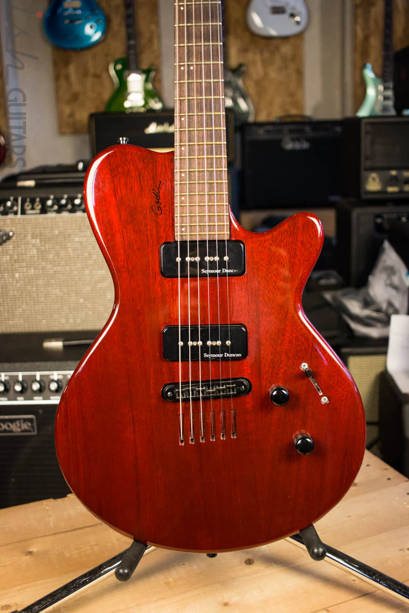 Godin LG HMB Electric Guitar Trans Red