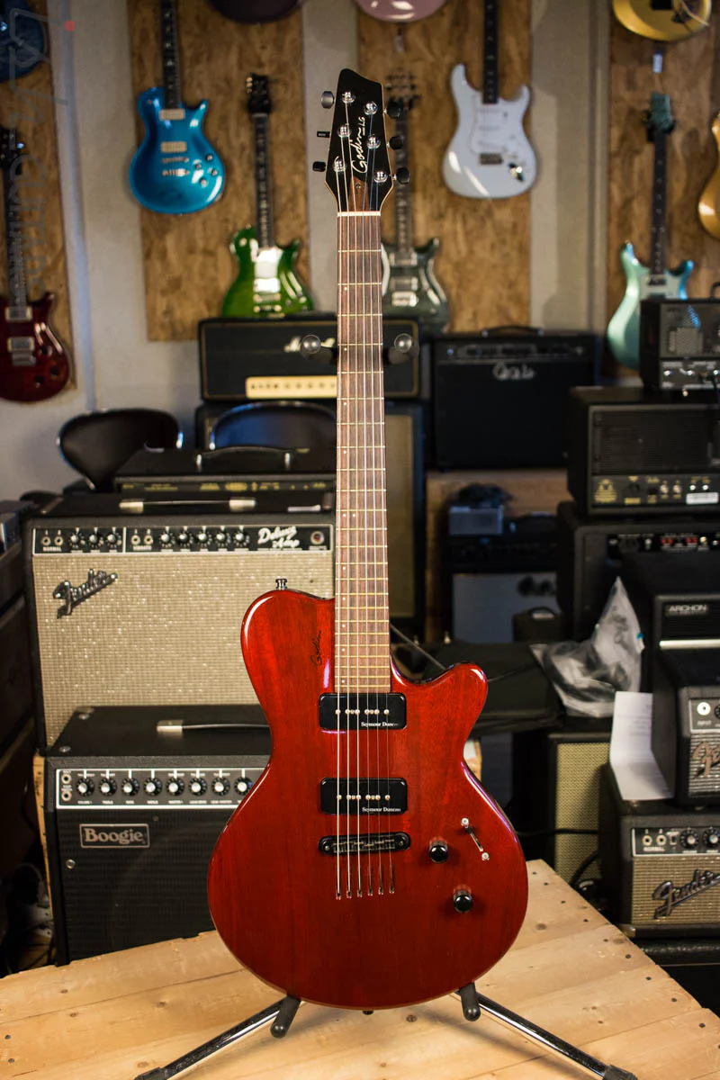 Godin LG HMB Electric Guitar Trans Red - Image 2
