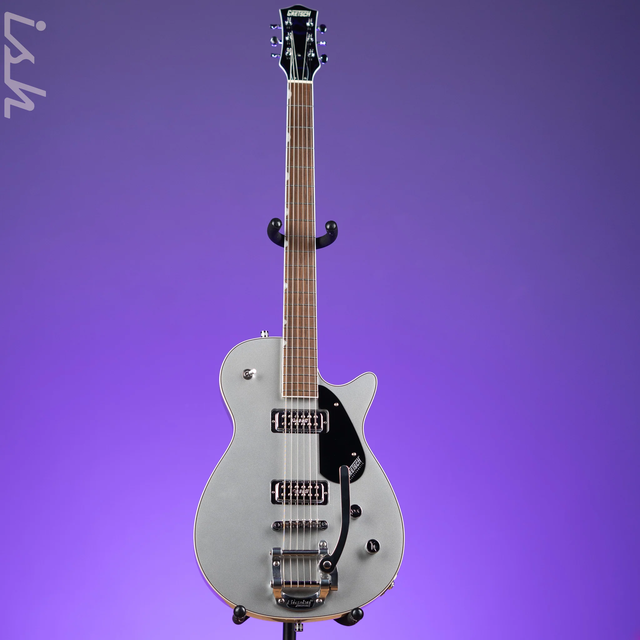 2021 Gretsch G5260T Electromatic Baritone w/ Bigsby Silver - Image 2