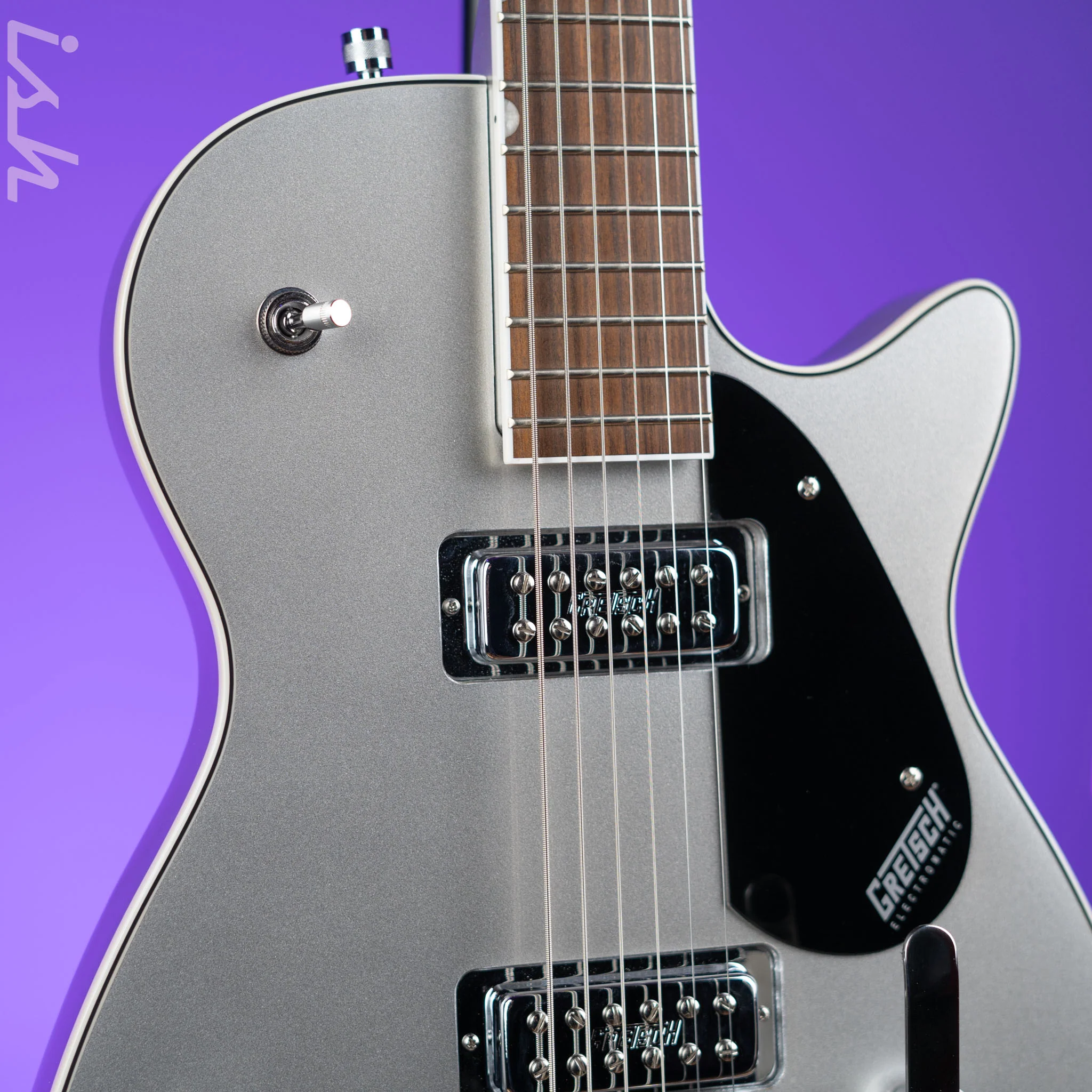 2021 Gretsch G5260T Electromatic Baritone w/ Bigsby Silver - Image 3