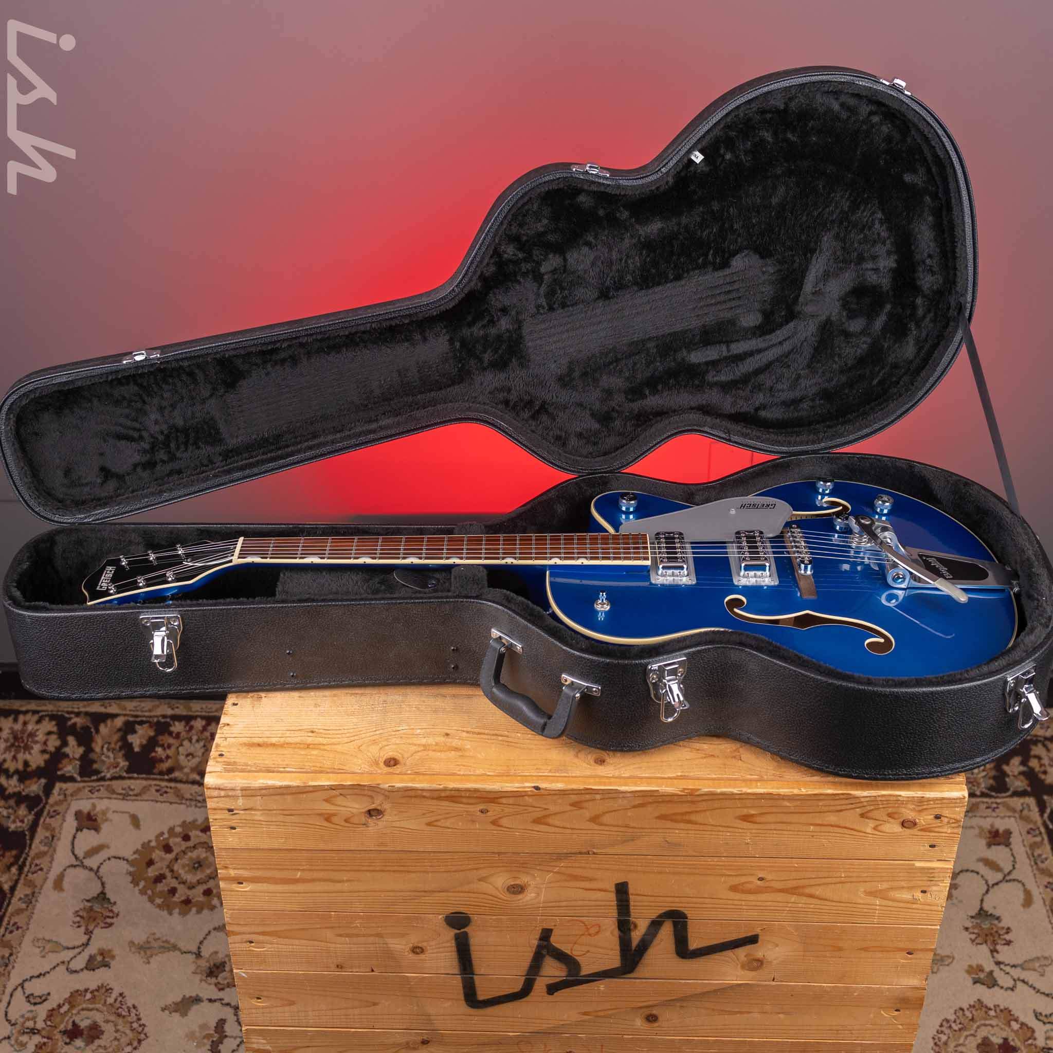2018 Gretsch G5420T Electromatic Hollowbody Single-Cut Electric Guitar w/ Bigsby Fairline Blue - Image 14