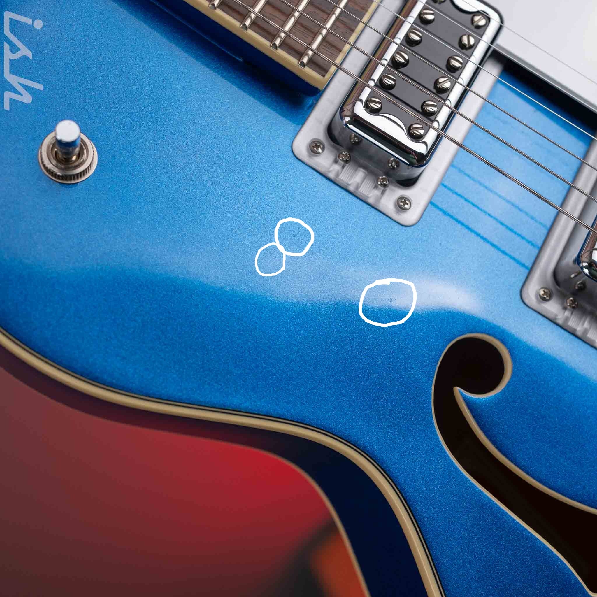 2018 Gretsch G5420T Electromatic Hollowbody Single-Cut Electric Guitar w/ Bigsby Fairline Blue - Image 7