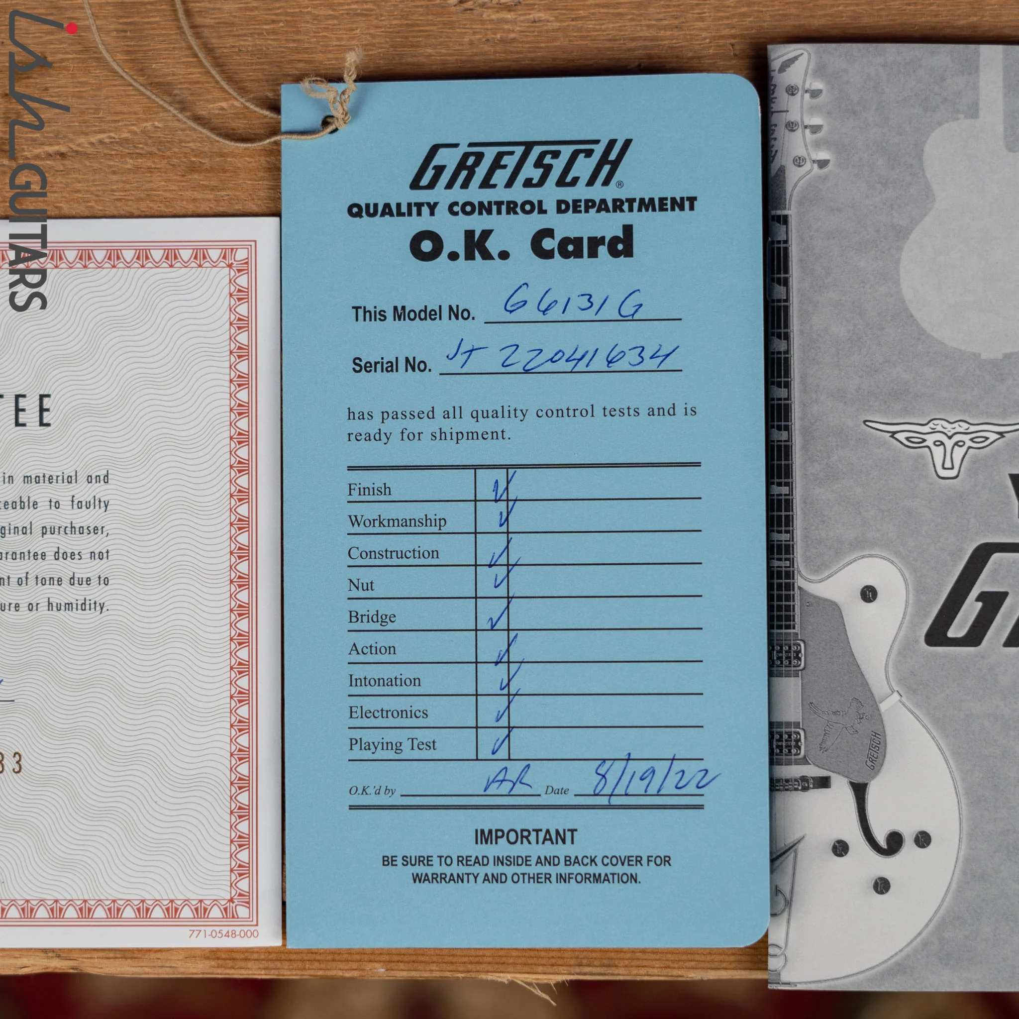 Gretsch G6131G Malcom Young LTD Raw Jet Vintage Firebird Red - *Lightly Aged* Demo - Image 12