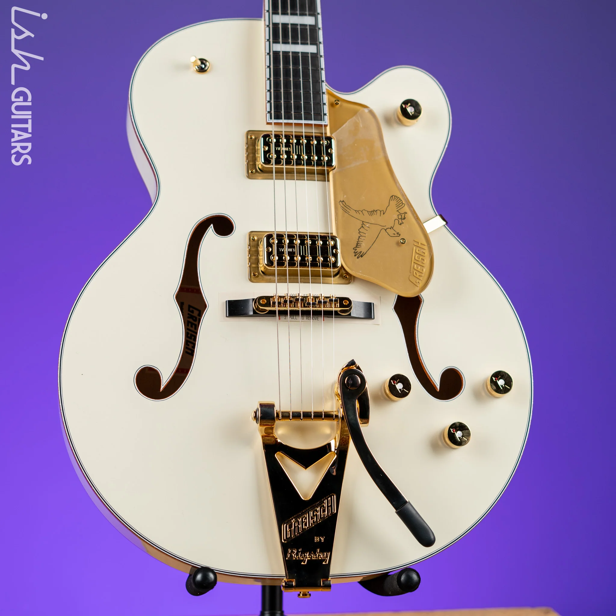 Gretsch G6136T-MGC Michael Guy Chislett Signature Falcon with Bigsby Vintage White