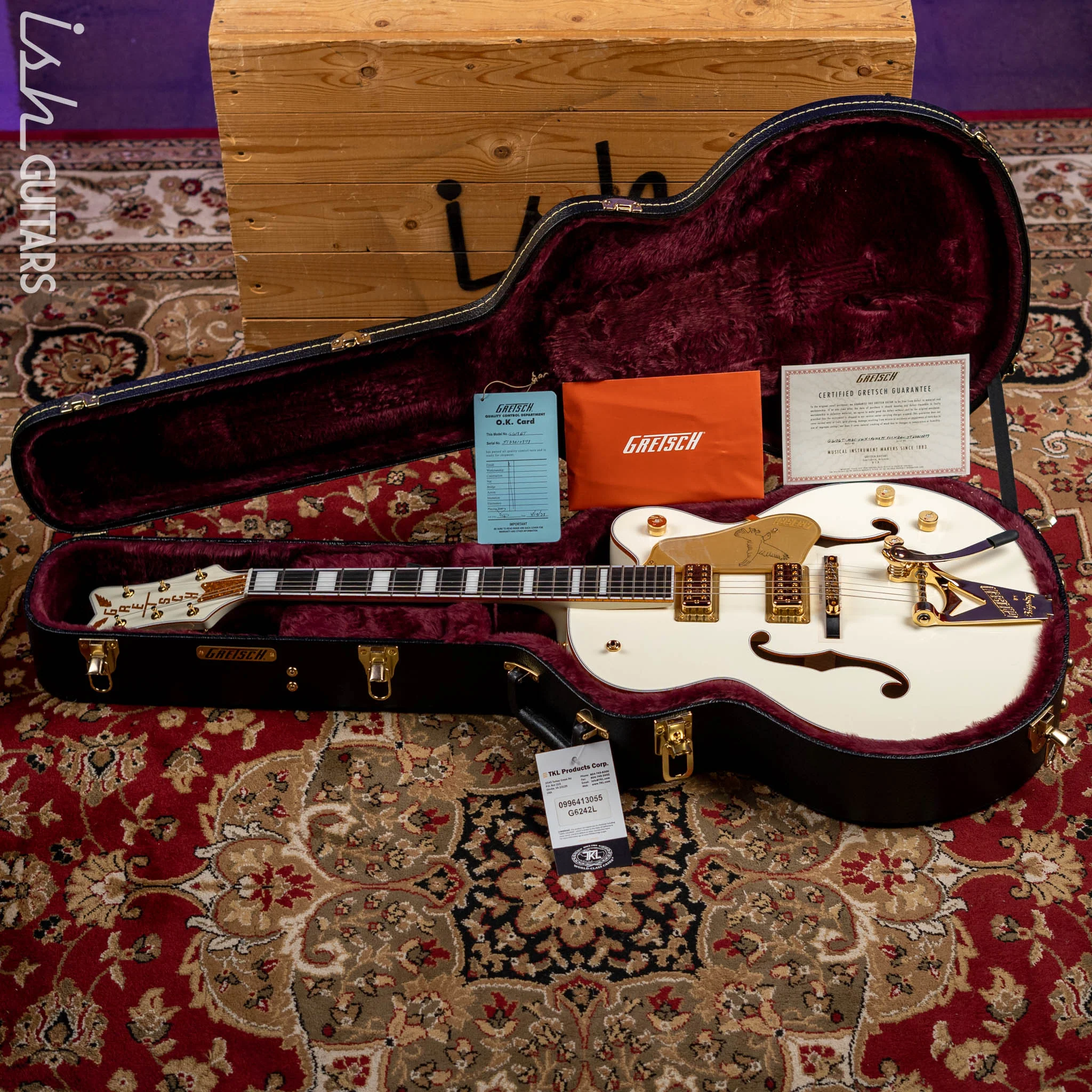 Gretsch G6136T-MGC Michael Guy Chislett Signature Falcon with Bigsby Vintage White - Image 11