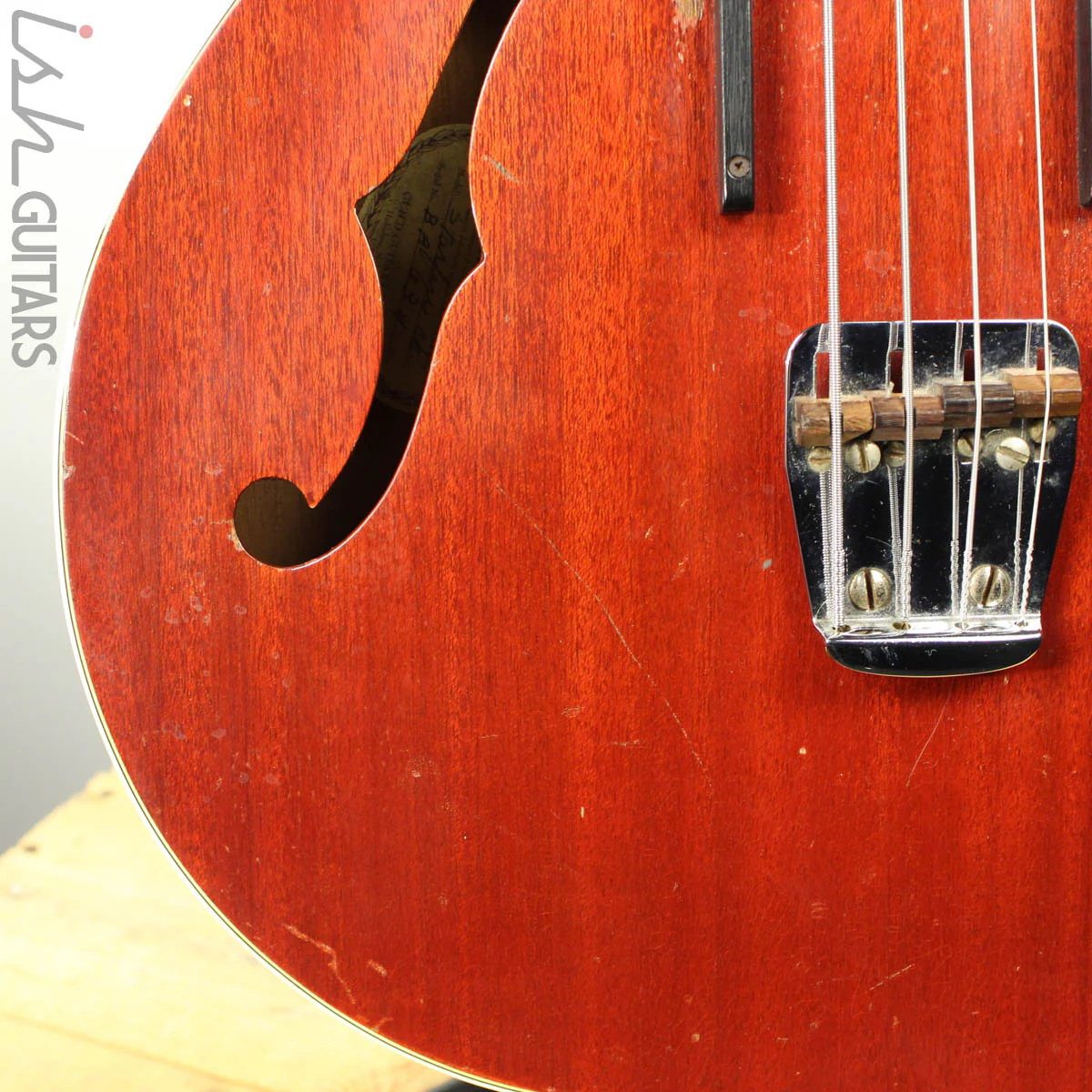 1966 Guild Starfire Hollowbody Bass Cherry with OHSC - Image 4