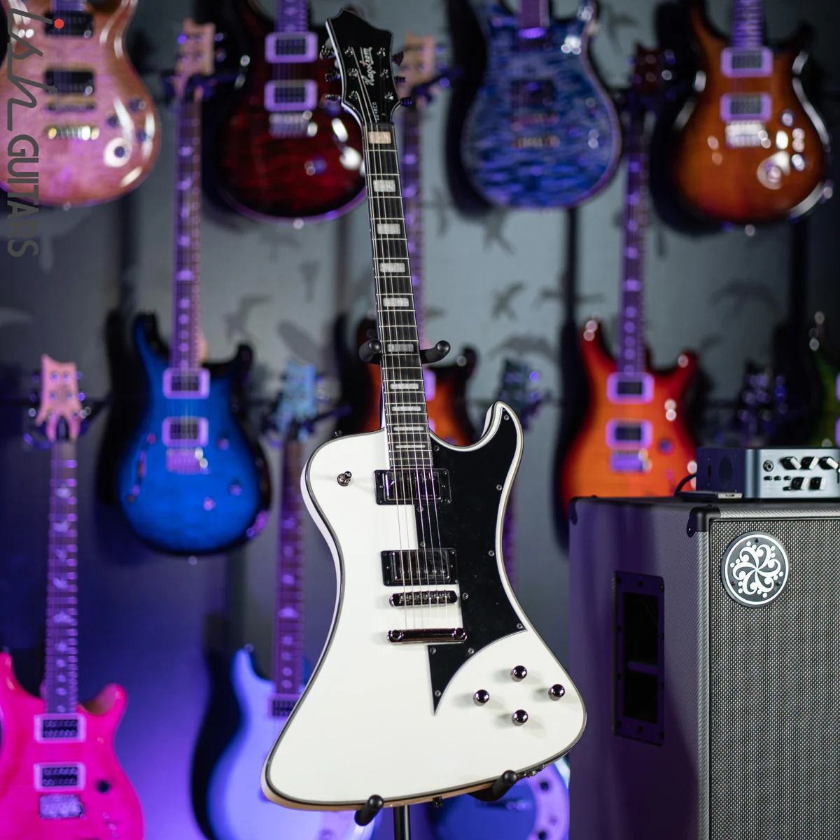 Hagstrom Fantomen Custom White Gloss Electric Guitar - Image 2