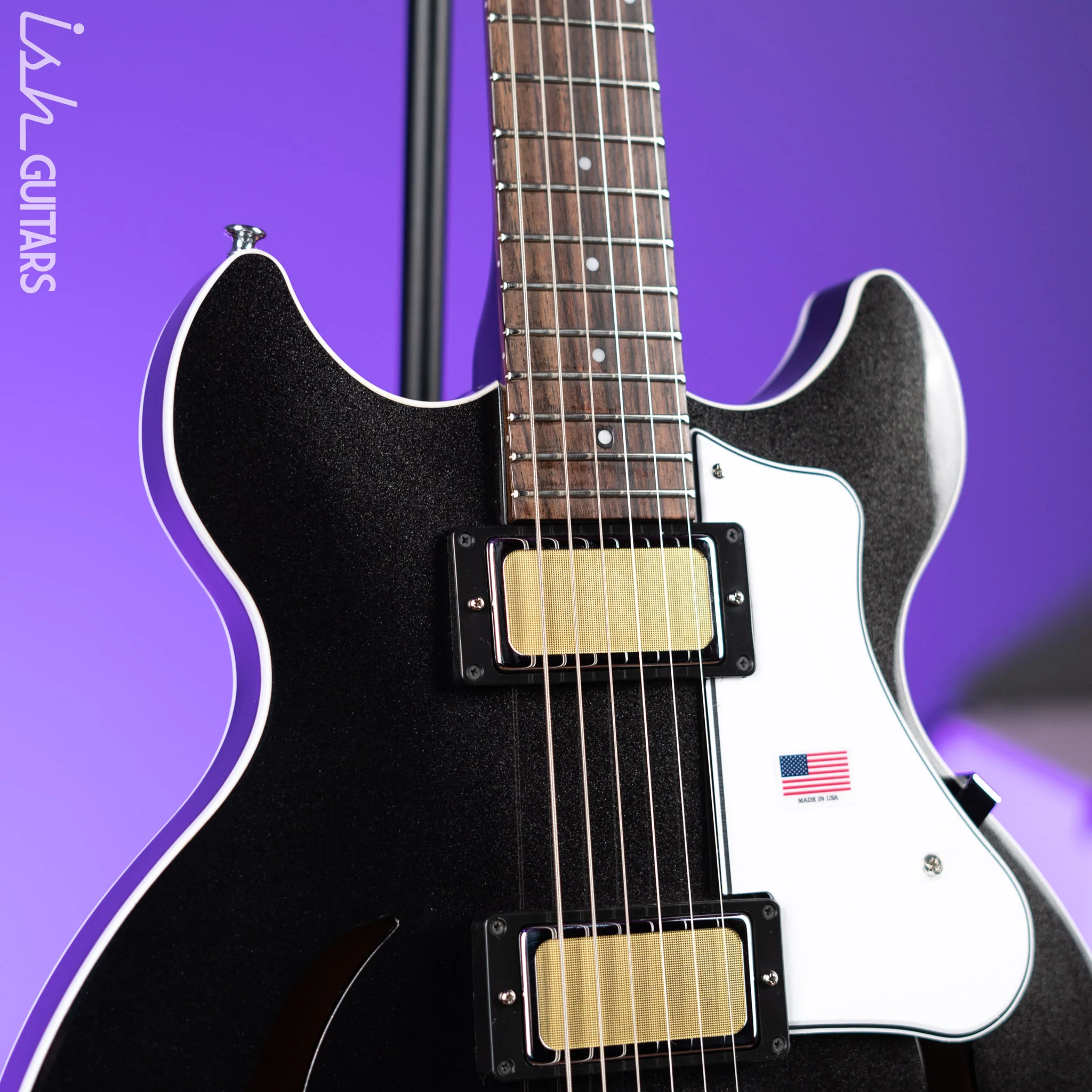 Harmony Standard Comet Electric Guitar Space Black - Image 3