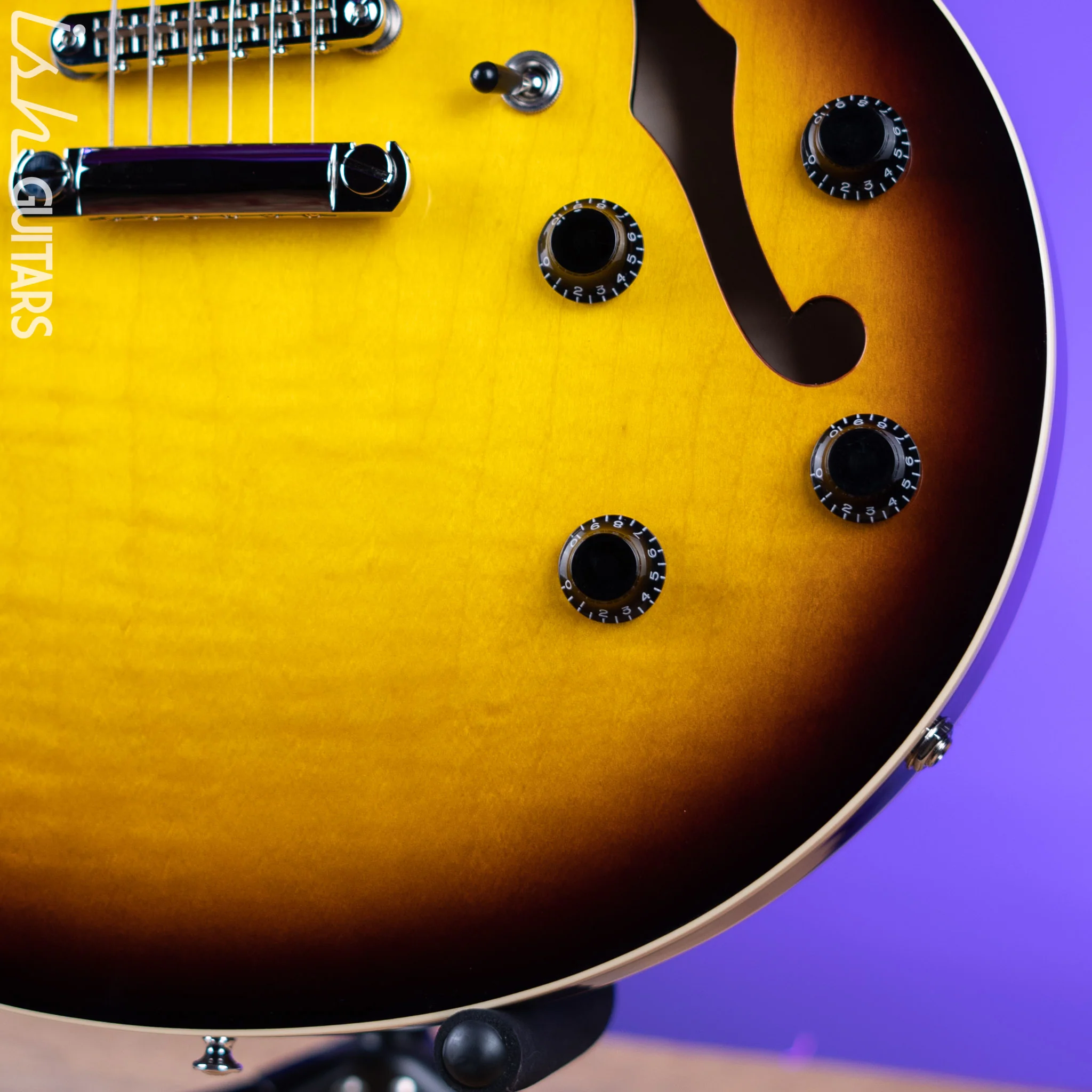Heritage H-535 Semi-Hollow Electric Guitar Original Sunburst - Image 4