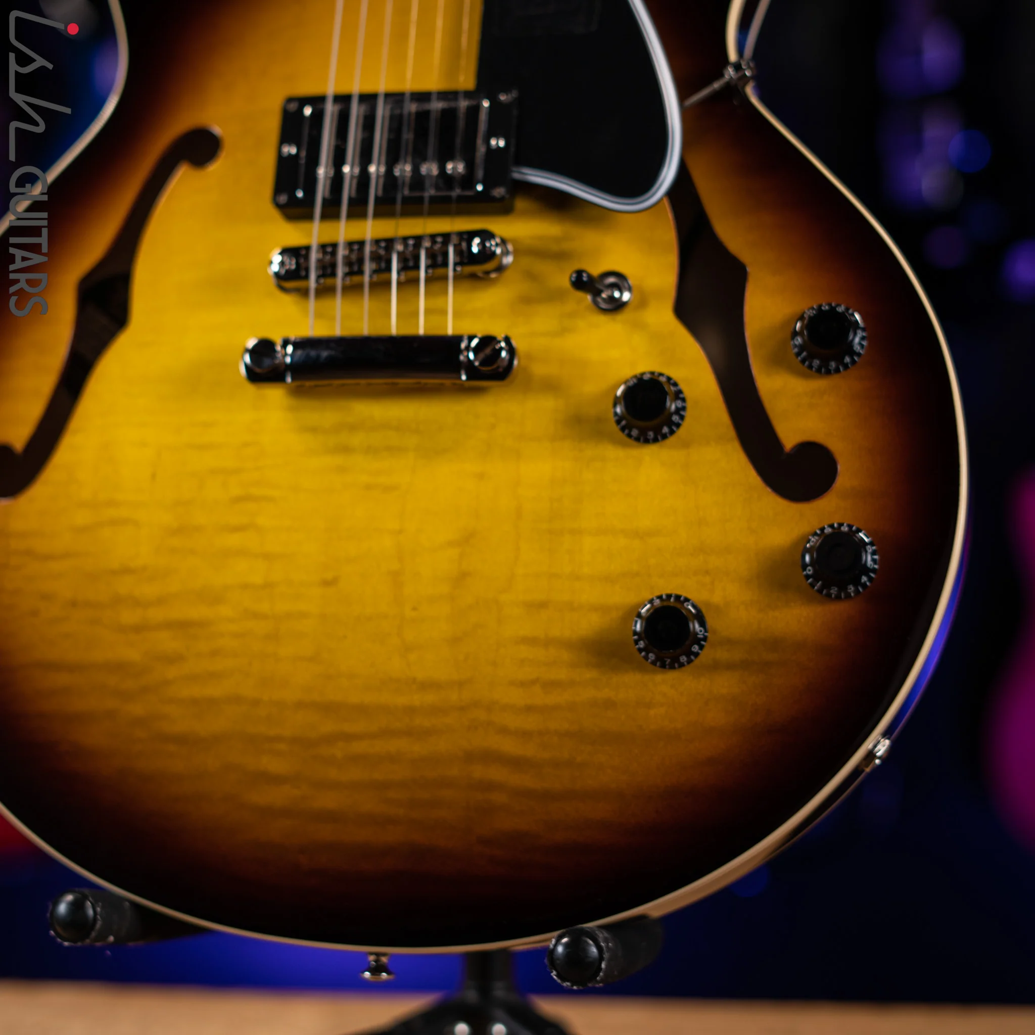 Heritage H-535 Semi-Hollow Electric Guitar Original Sunburst - Image 4