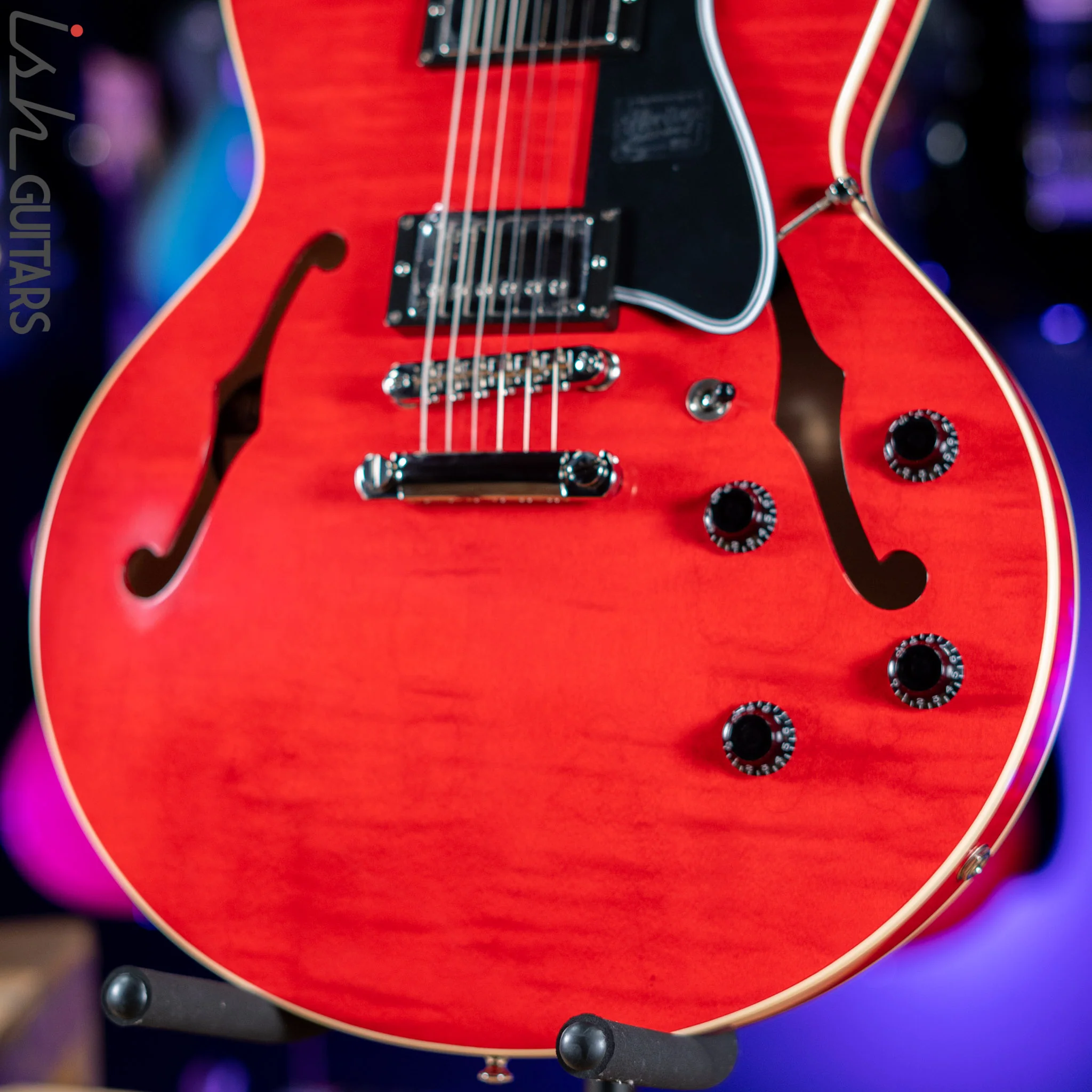 Heritage Standard H-535 Semi-Hollow Electric Guitar Trans Cherry Red - Image 4