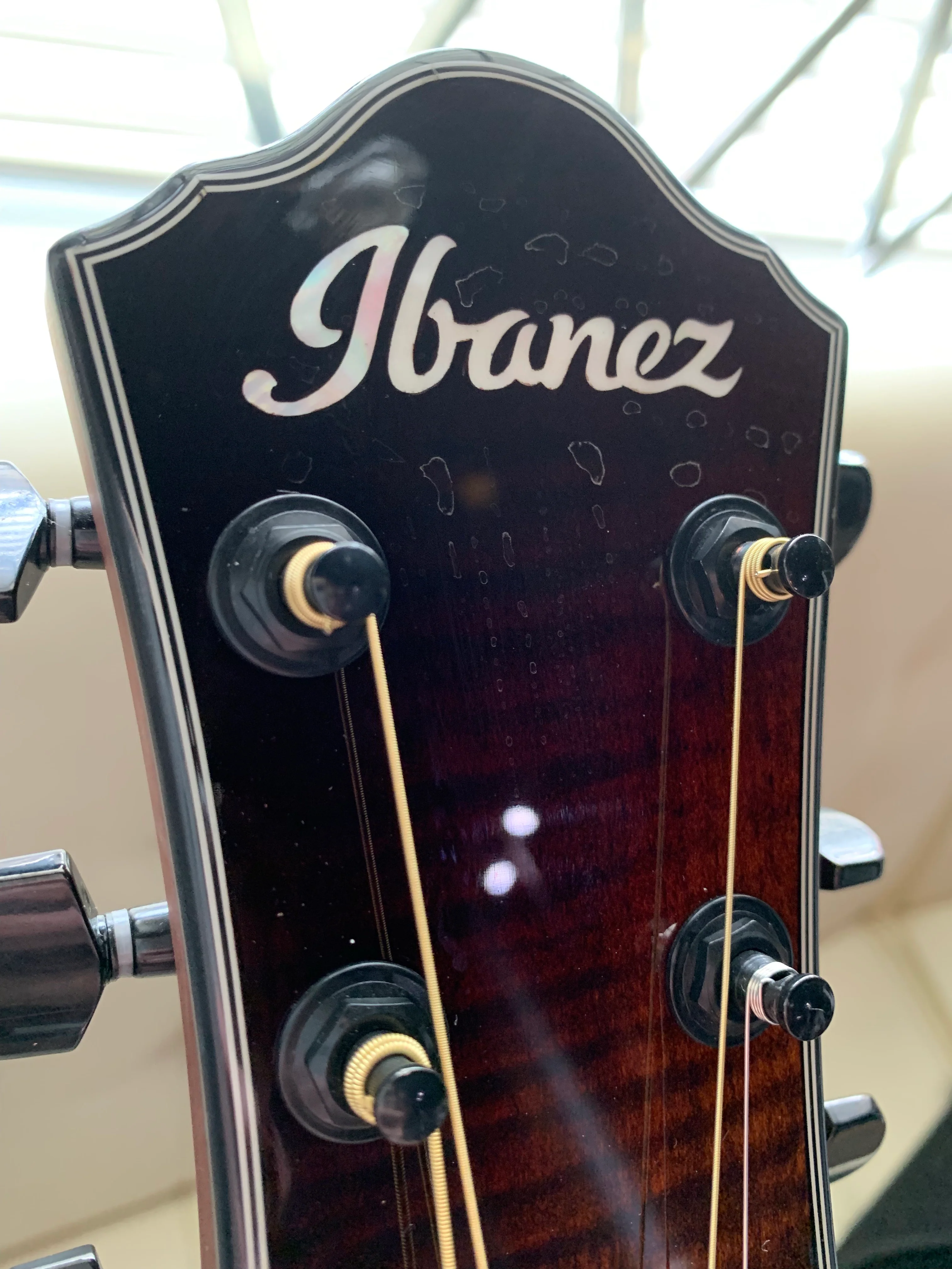 Ibanez AEWC32FM Thinline Amber Sunset Fade B-Stock - Image 10