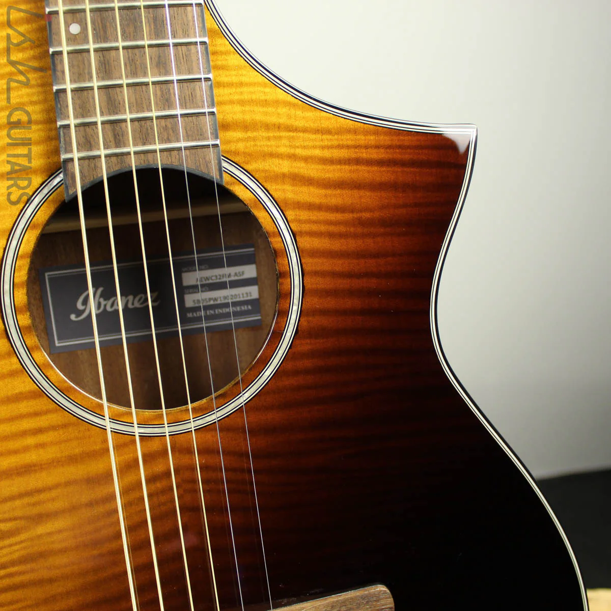 Ibanez AEWC32FM Thinline Amber Sunset Fade B-Stock - Image 4