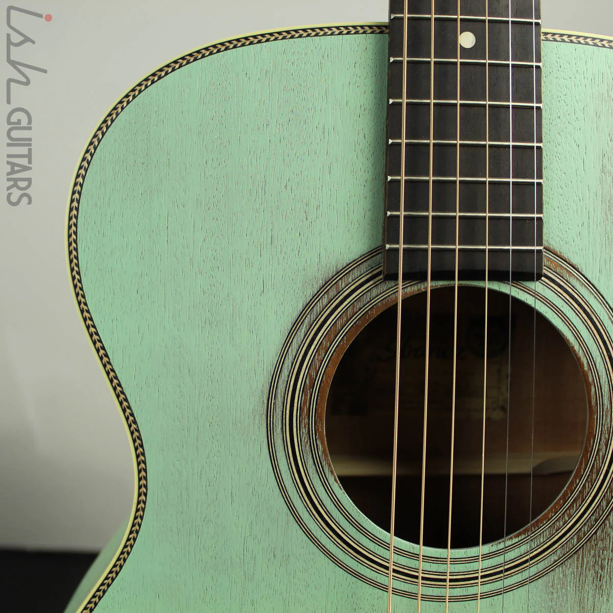 Ibanez AVC11MH Artwood Vintage Thermo Aged Antique Surf Green - Image 4