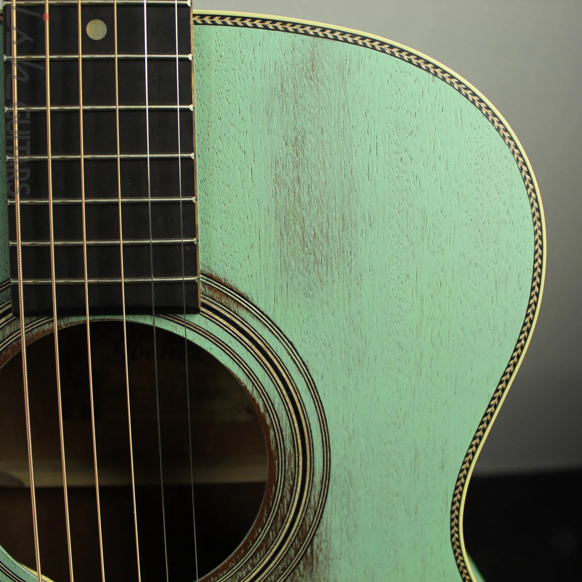 Ibanez AVC11MH Artwood Vintage Thermo Aged Antique Surf Green - Image 5