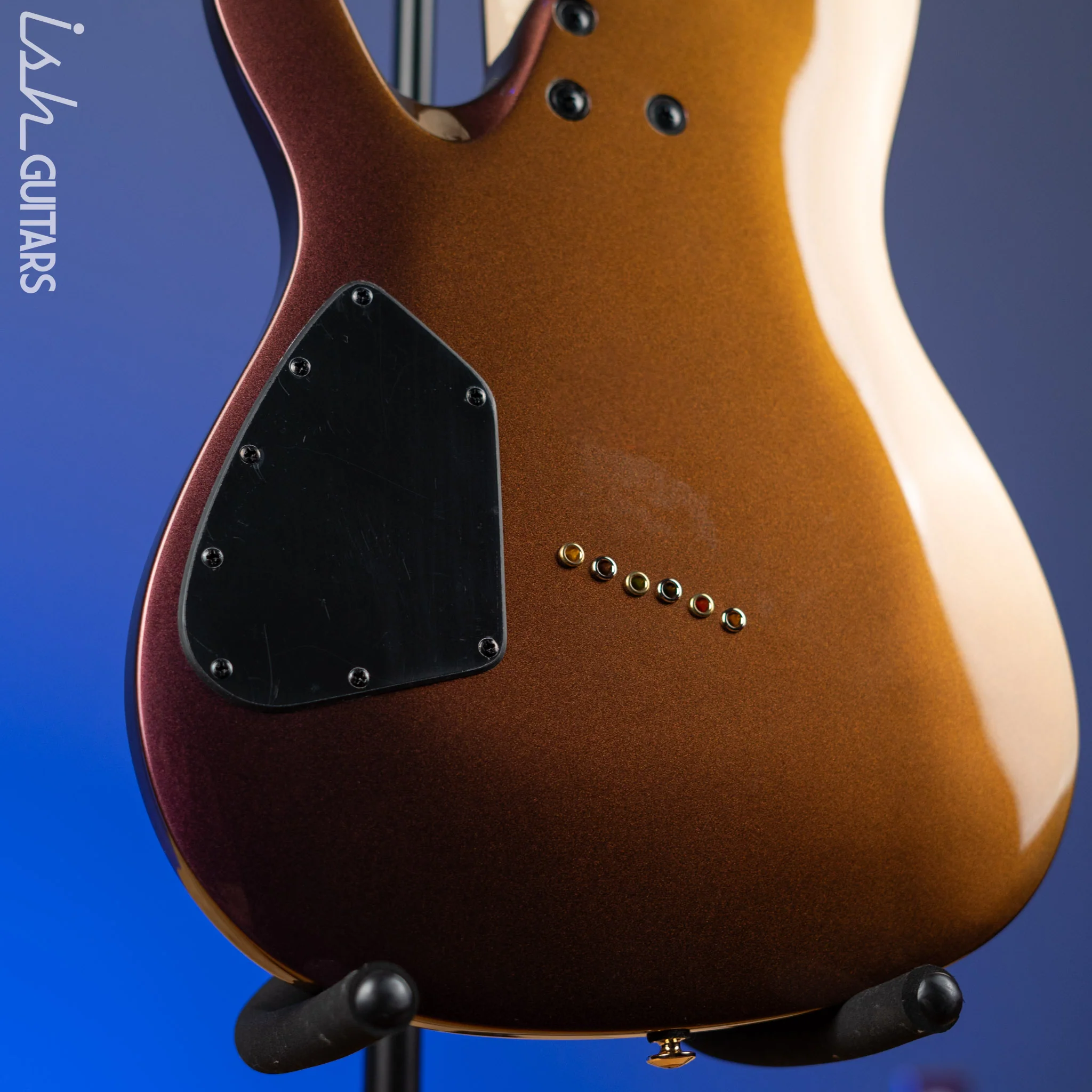 Ibanez Axe Lab Design SML721 Multi-Scale Electric Guitar Rose Gold Chameleon Demo - Image 11