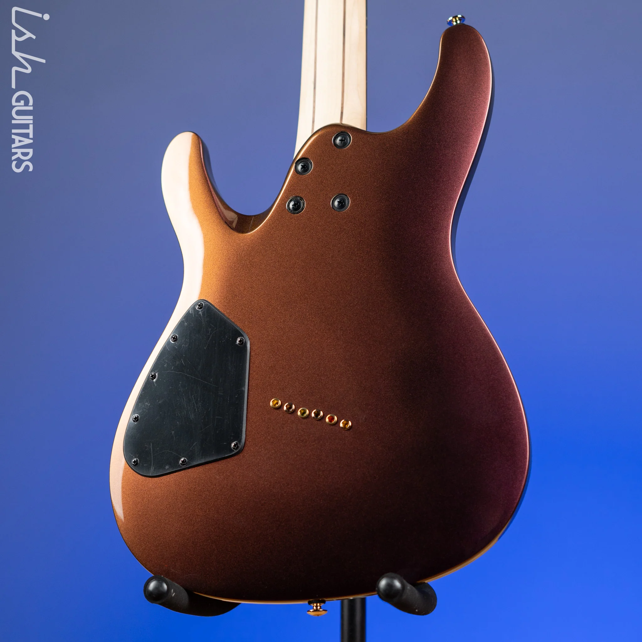 Ibanez Axe Lab Design SML721 Multi-Scale Electric Guitar Rose Gold Chameleon Demo - Image 9