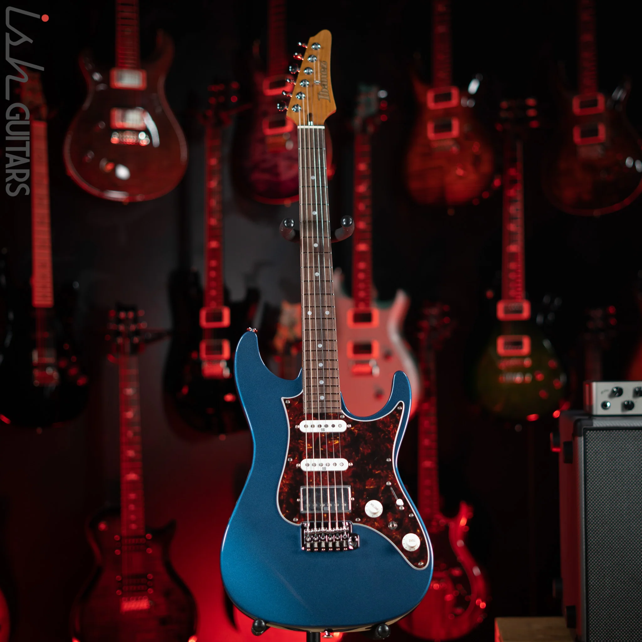 Ibanez AZ2204N Prestige Electric Guitar Prussian Blue Metallic Demo - Image 2