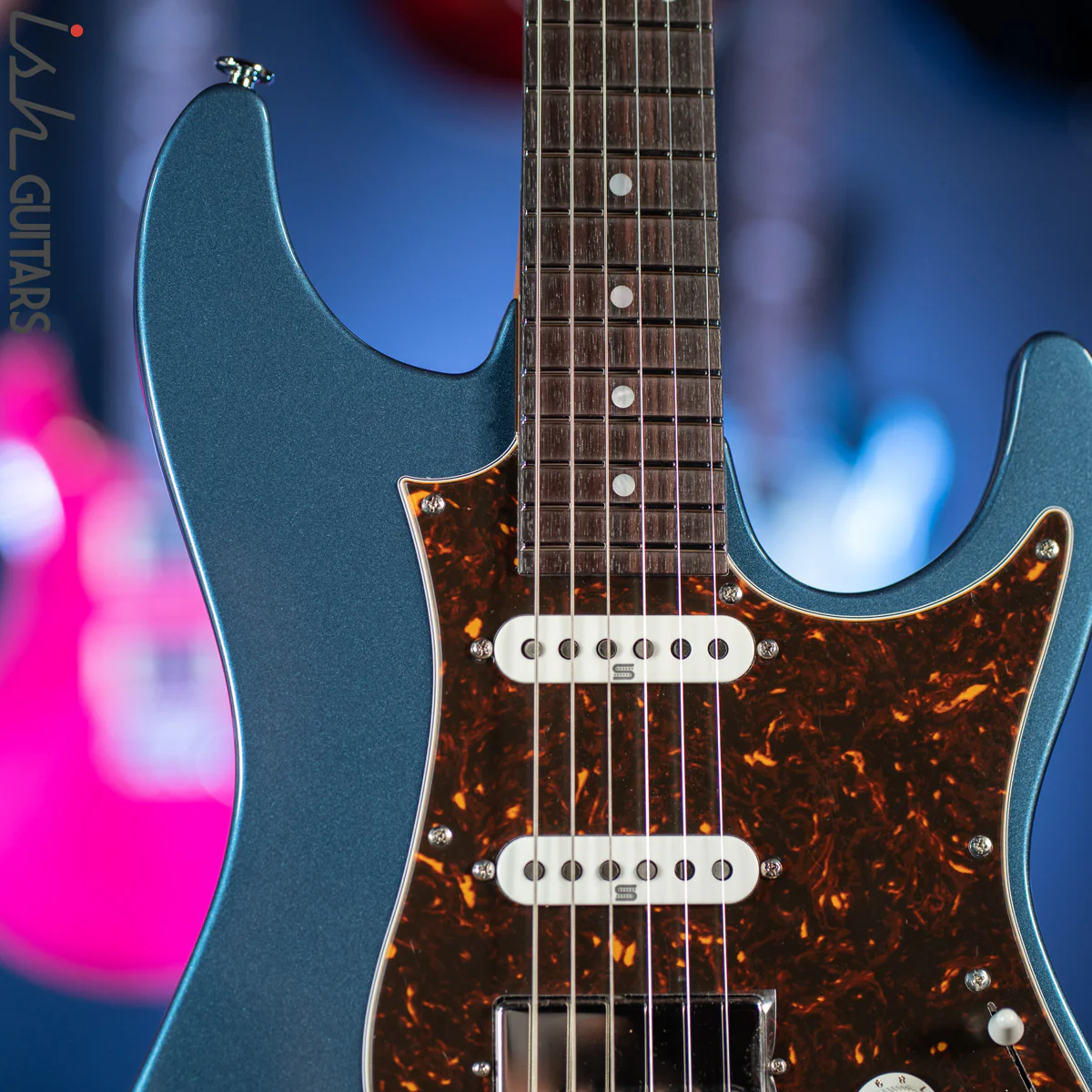Ibanez AZ2204N Prestige Electric Guitar Prussian Blue Metallic Demo - Image 3