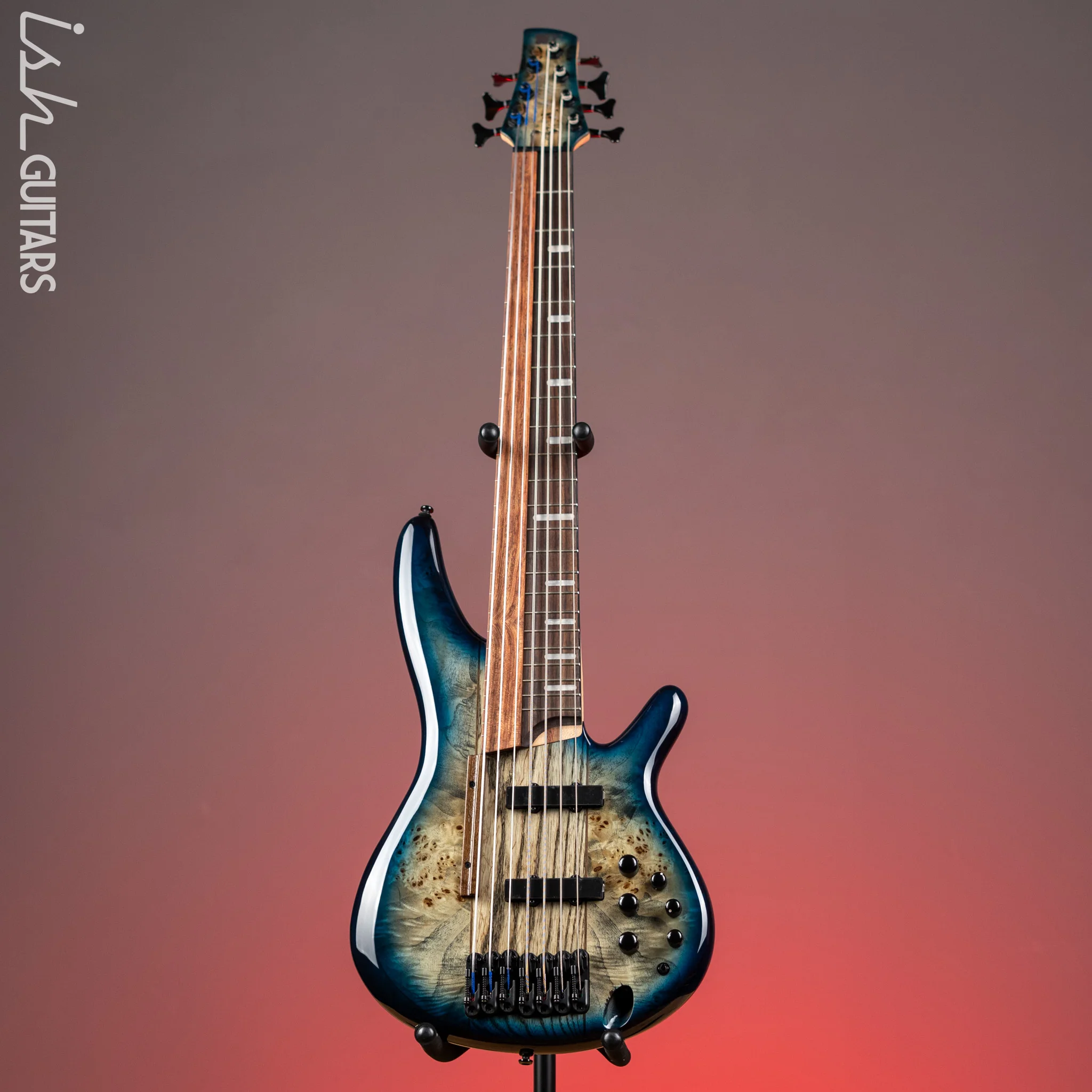 Ibanez Bass Workshop SRAS7 Cosmic Blue Starburst Demo - Image 2