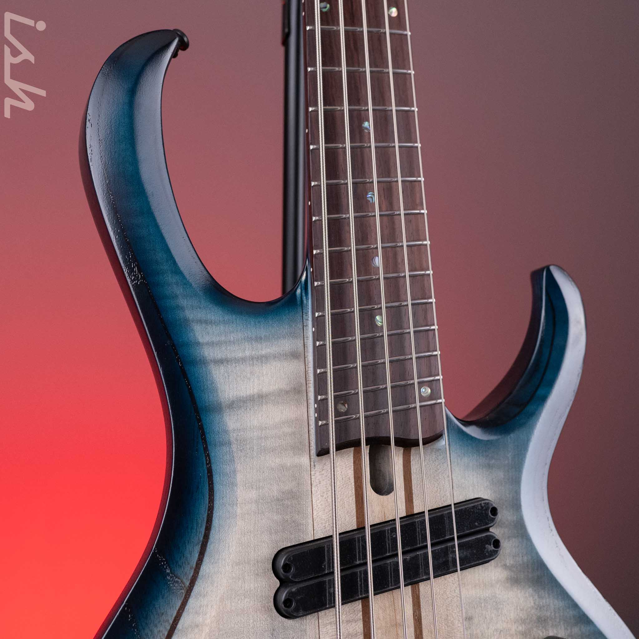 Ibanez BTB Bass Workshop Multi-Scale 5-String Bass Cosmic Blue Starburst Demo - Image 3