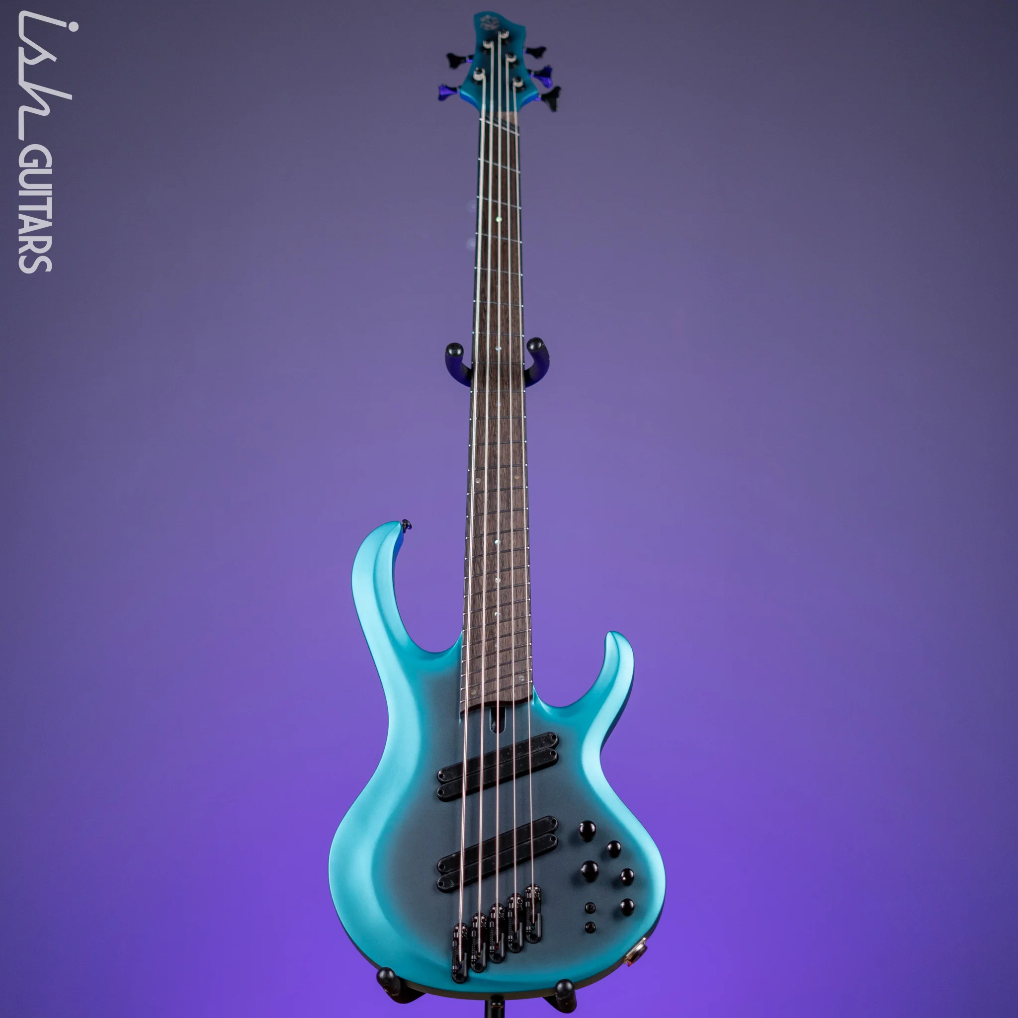 Ibanez BTB605MS Multi-Scale 5-String Bass Cerulean Aura Burst Matte Demo - Image 2