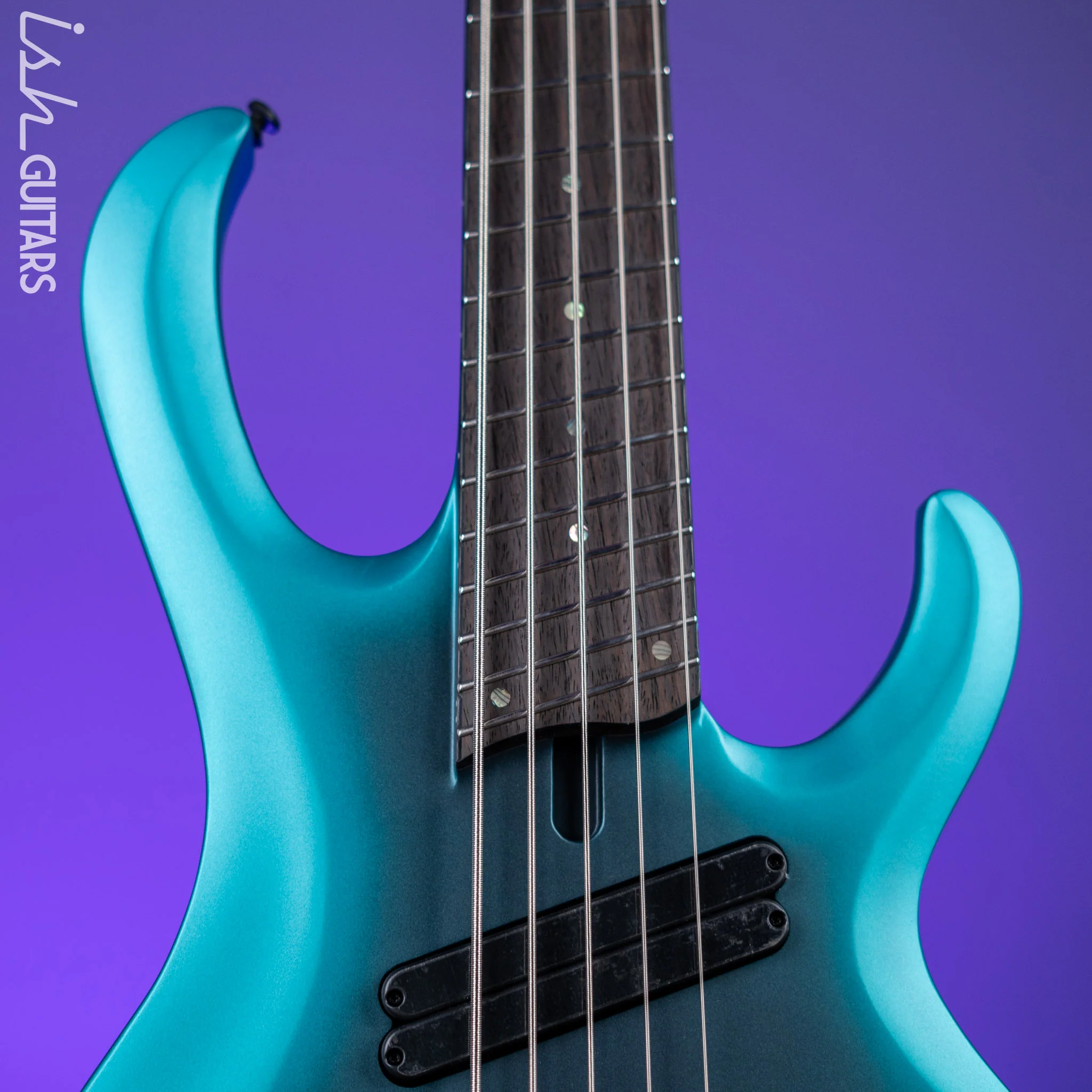 Ibanez BTB605MS Multi-Scale 5-String Bass Cerulean Aura Burst Matte Demo - Image 3