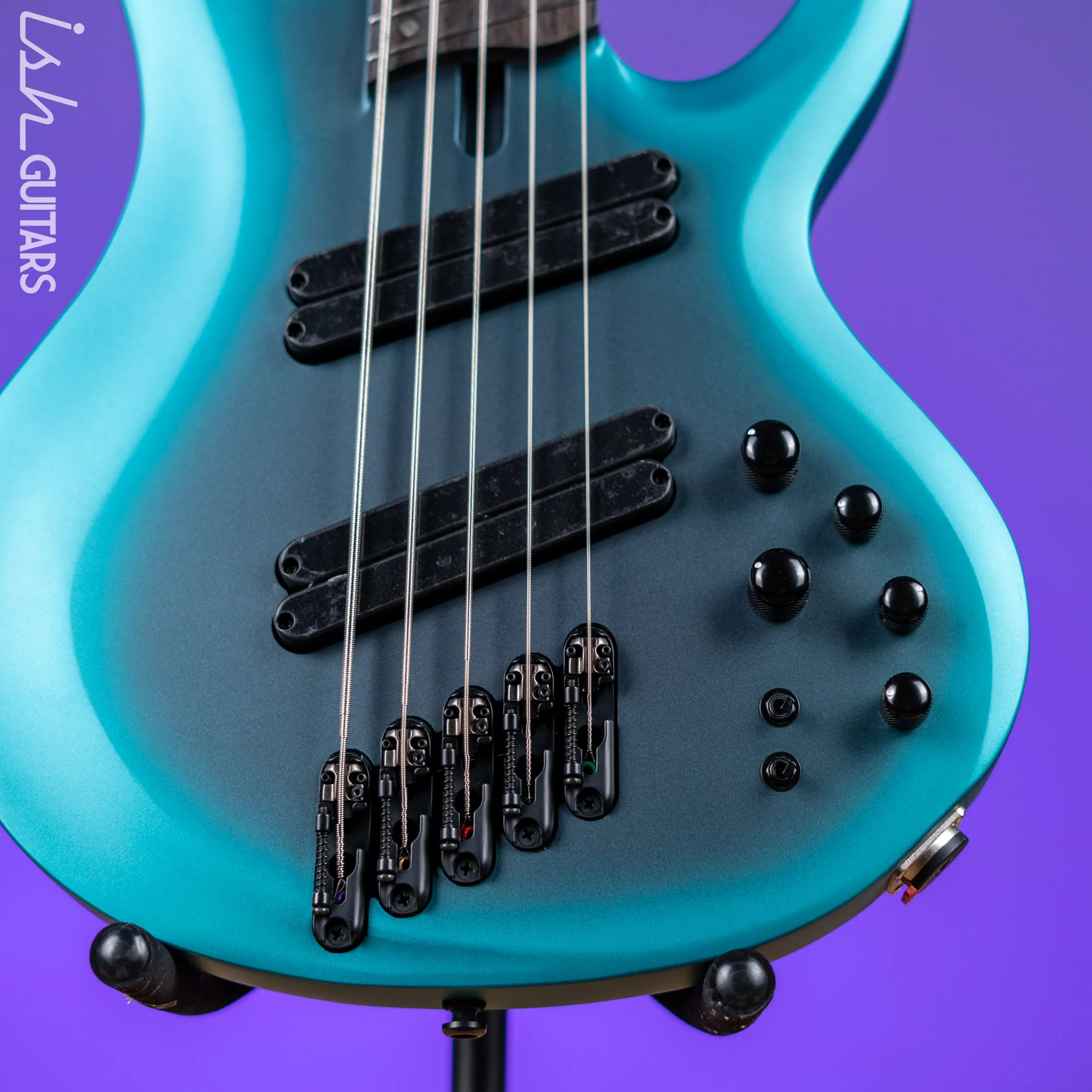 Ibanez BTB605MS Multi-Scale 5-String Bass Cerulean Aura Burst Matte Demo - Image 4