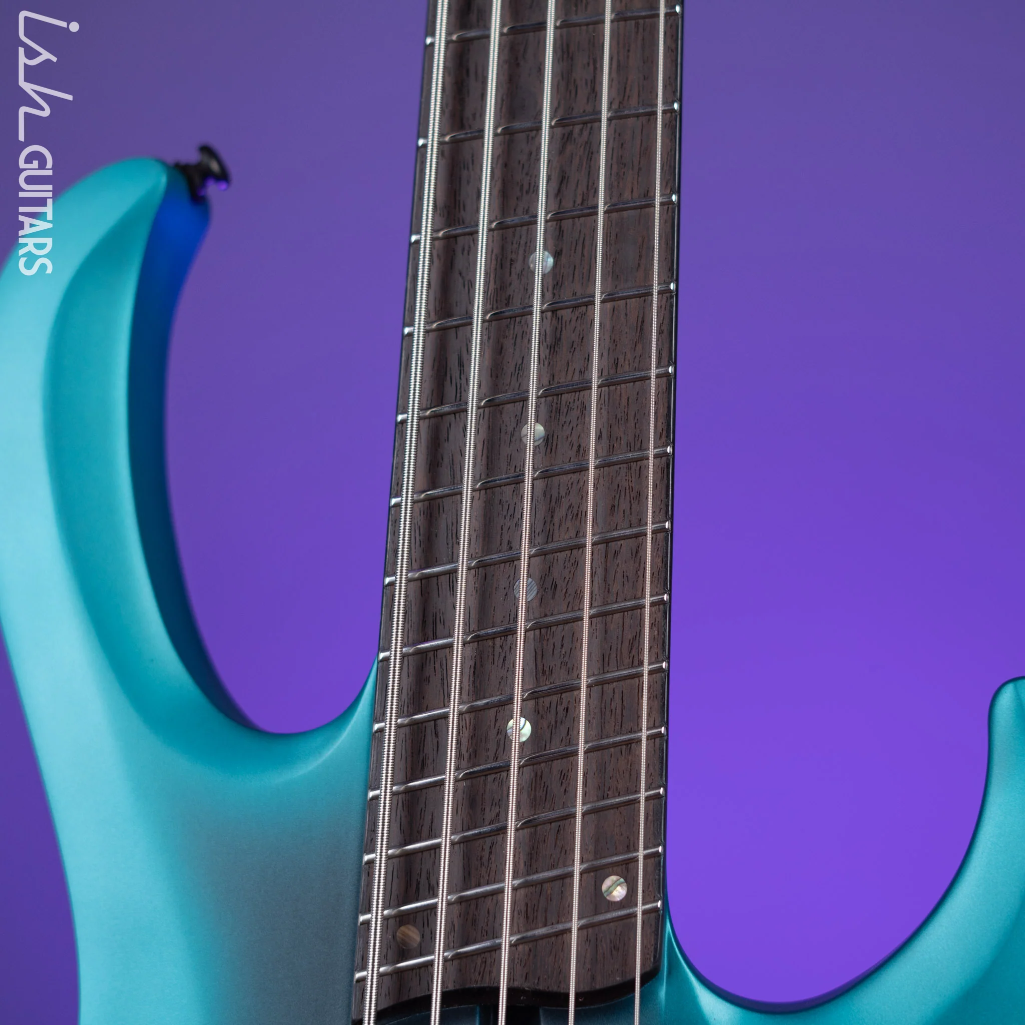 Ibanez BTB605MS Multi-Scale 5-String Bass Cerulean Aura Burst Matte Demo - Image 5