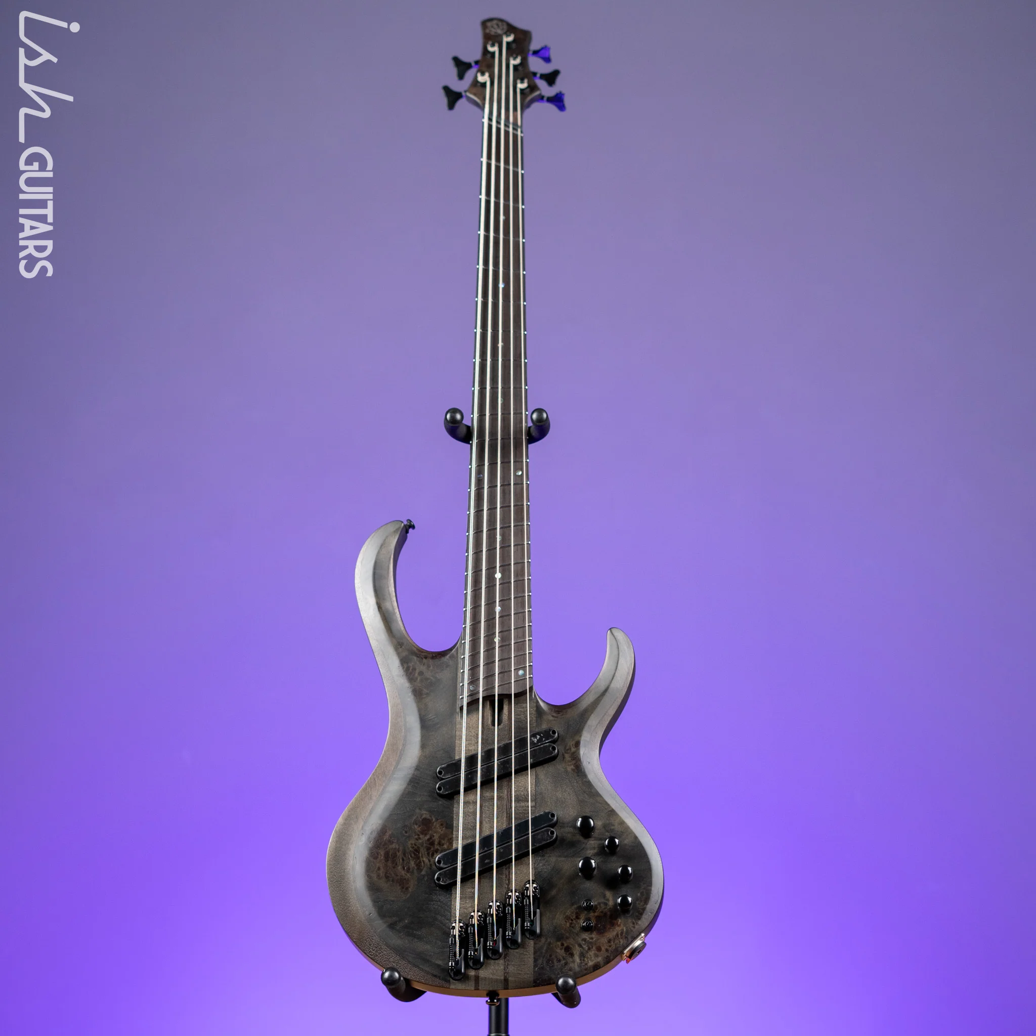 Ibanez BTB805MS 5-String Bass Transparent Gray Flat Demo - Image 2