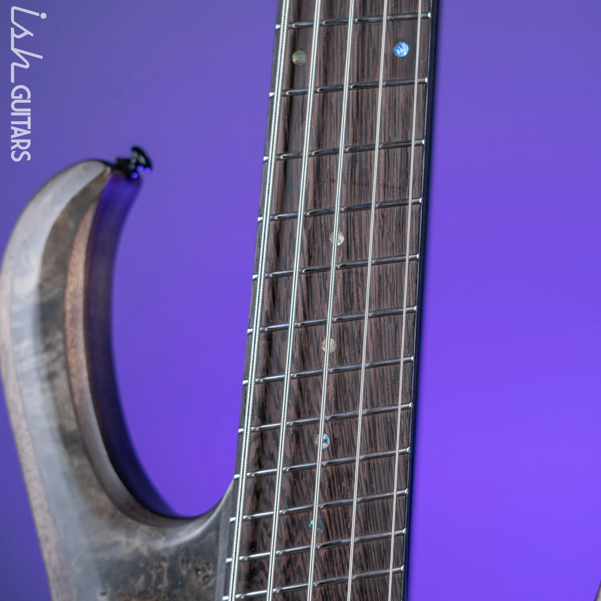 Ibanez BTB805MS Multi-Scale 5-String Bass Transparent Grey Flat - Image 5