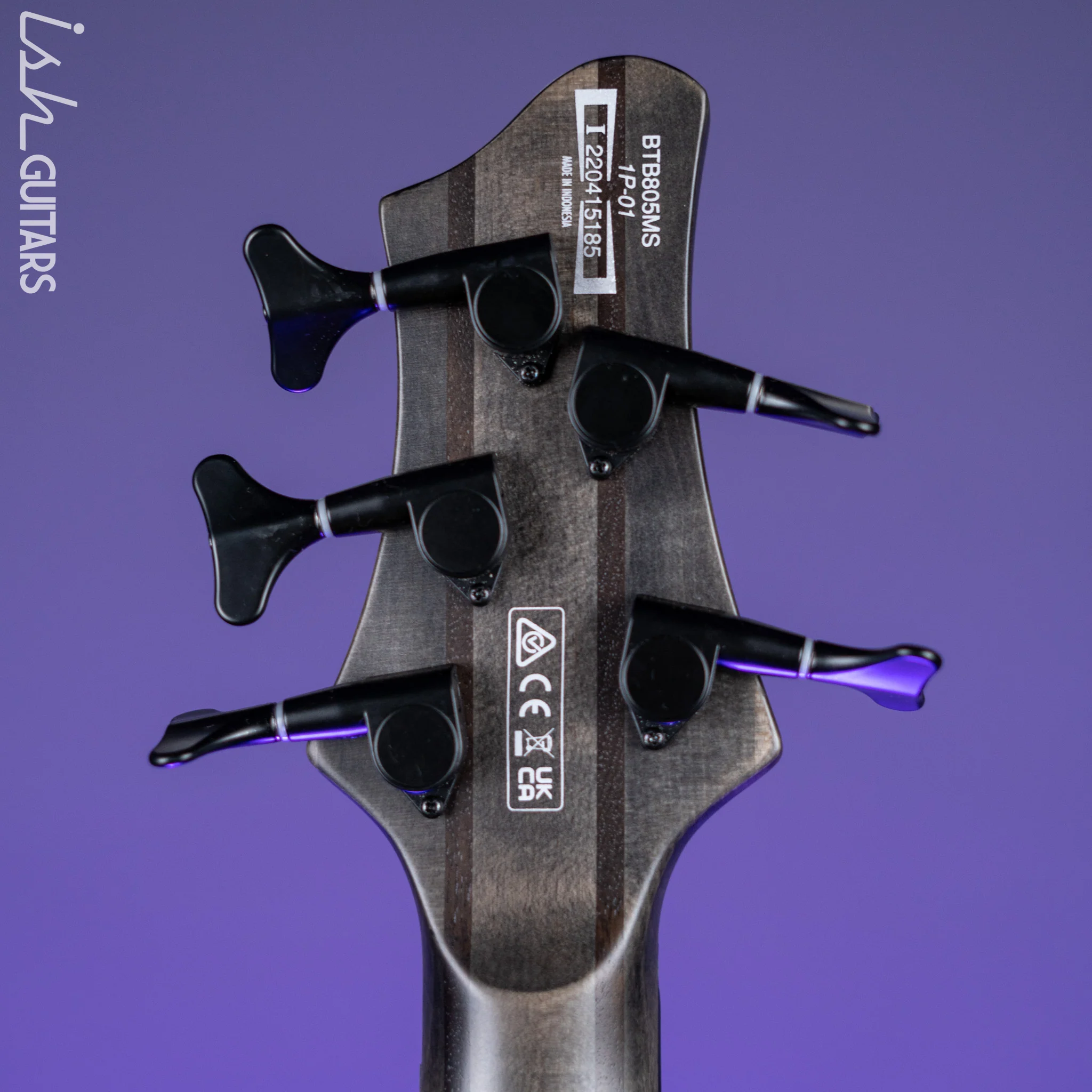 Ibanez BTB805MS Multi-Scale 5-String Bass Transparent Grey Flat - Image 11
