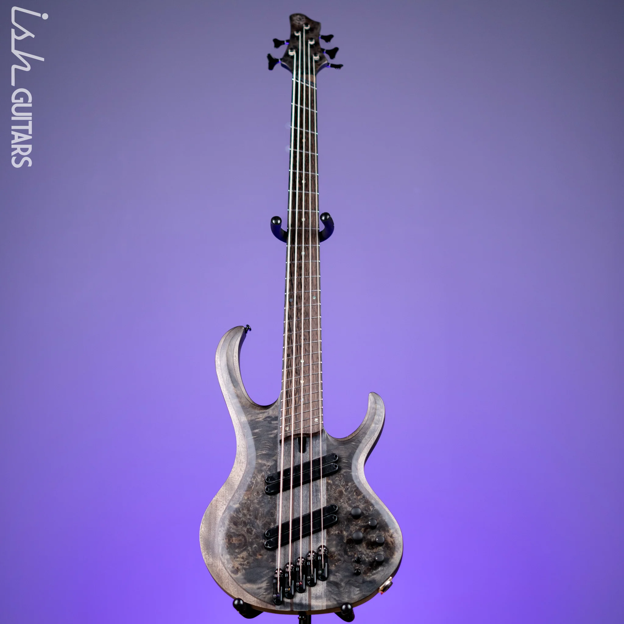 Ibanez BTB805MS Multi-Scale 5-String Bass Transparent Grey Flat Demo - Image 2