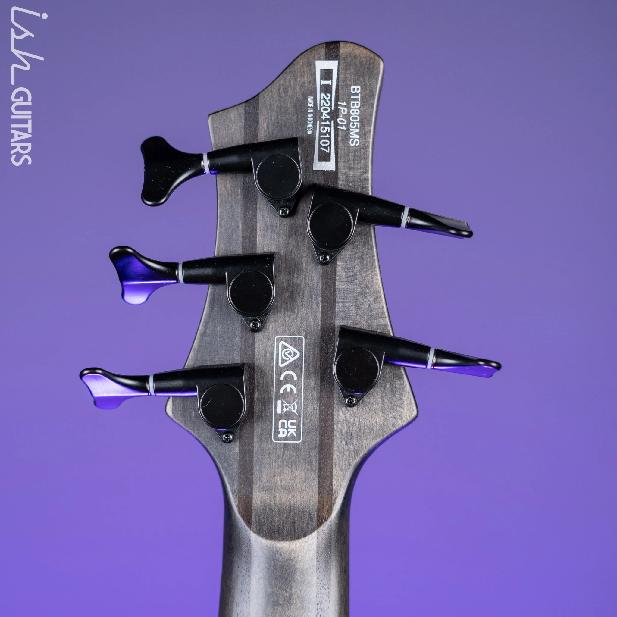 Ibanez BTB805MS Multi-Scale 5-String Bass Transparent Grey Flat - Image 10
