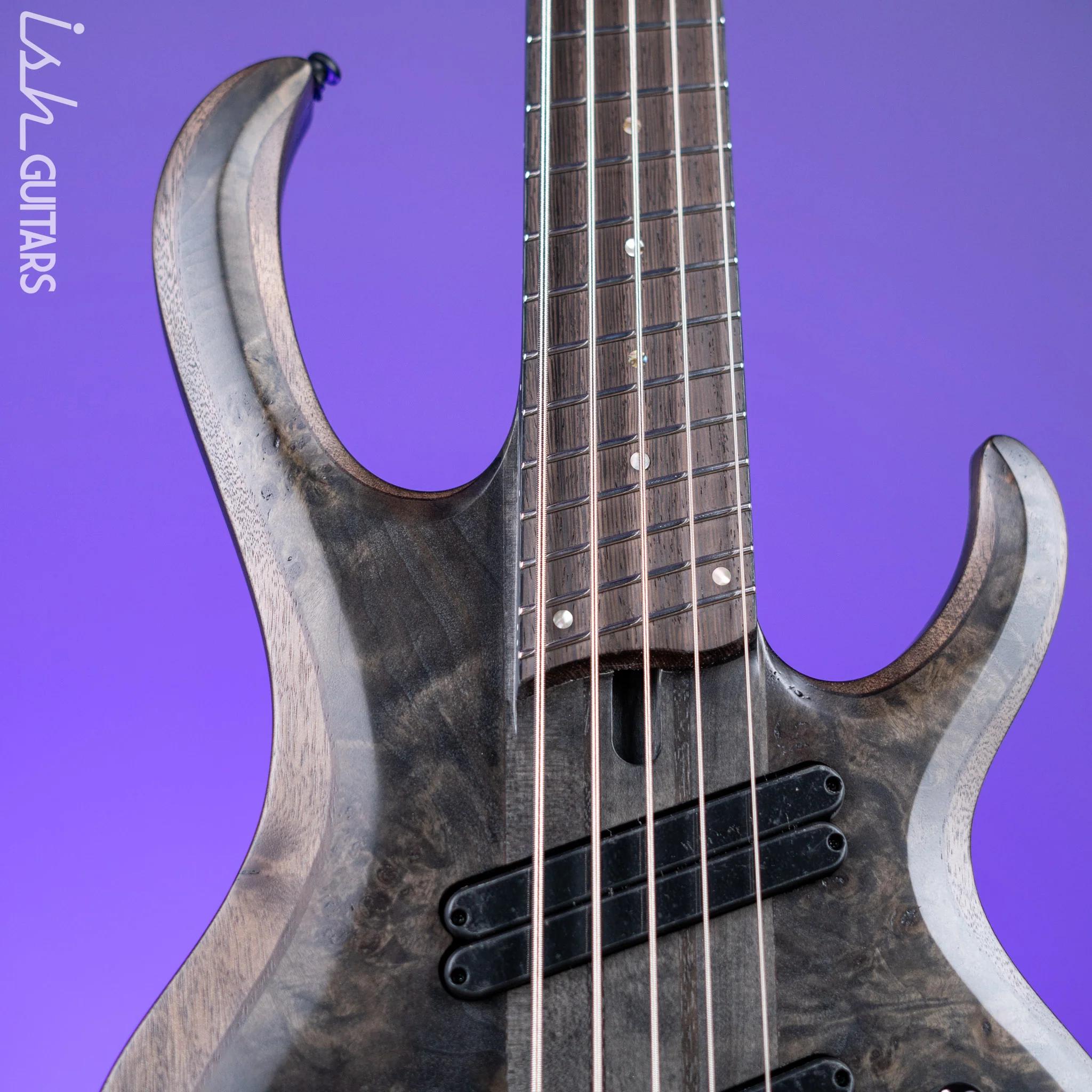 Ibanez BTB805MS Multi-Scale 5-String Bass Transparent Grey Flat - Image 3
