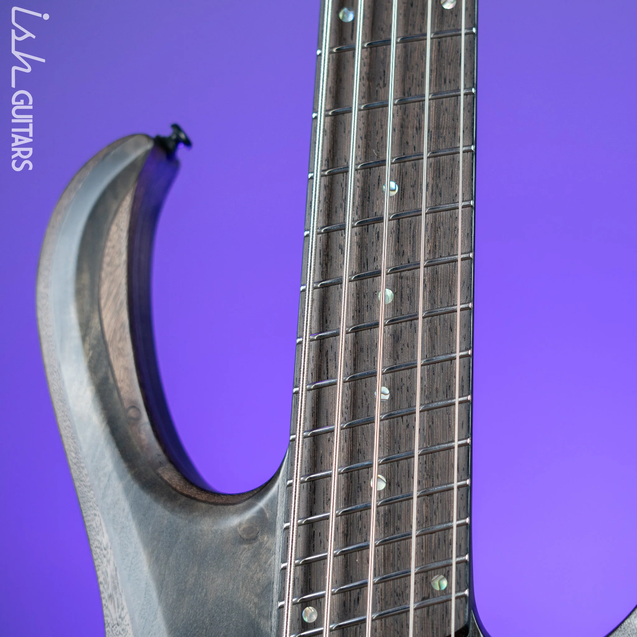 Ibanez BTB805MS Multi-Scale 5-String Bass Transparent Grey Flat - Image 5