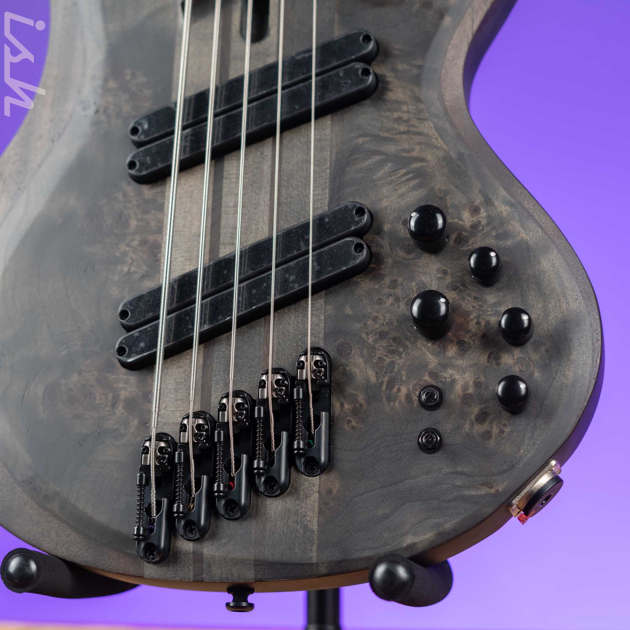 Ibanez BTB805MS Multi-Scale 5-String Bass Transparent Grey Flat - Image 4