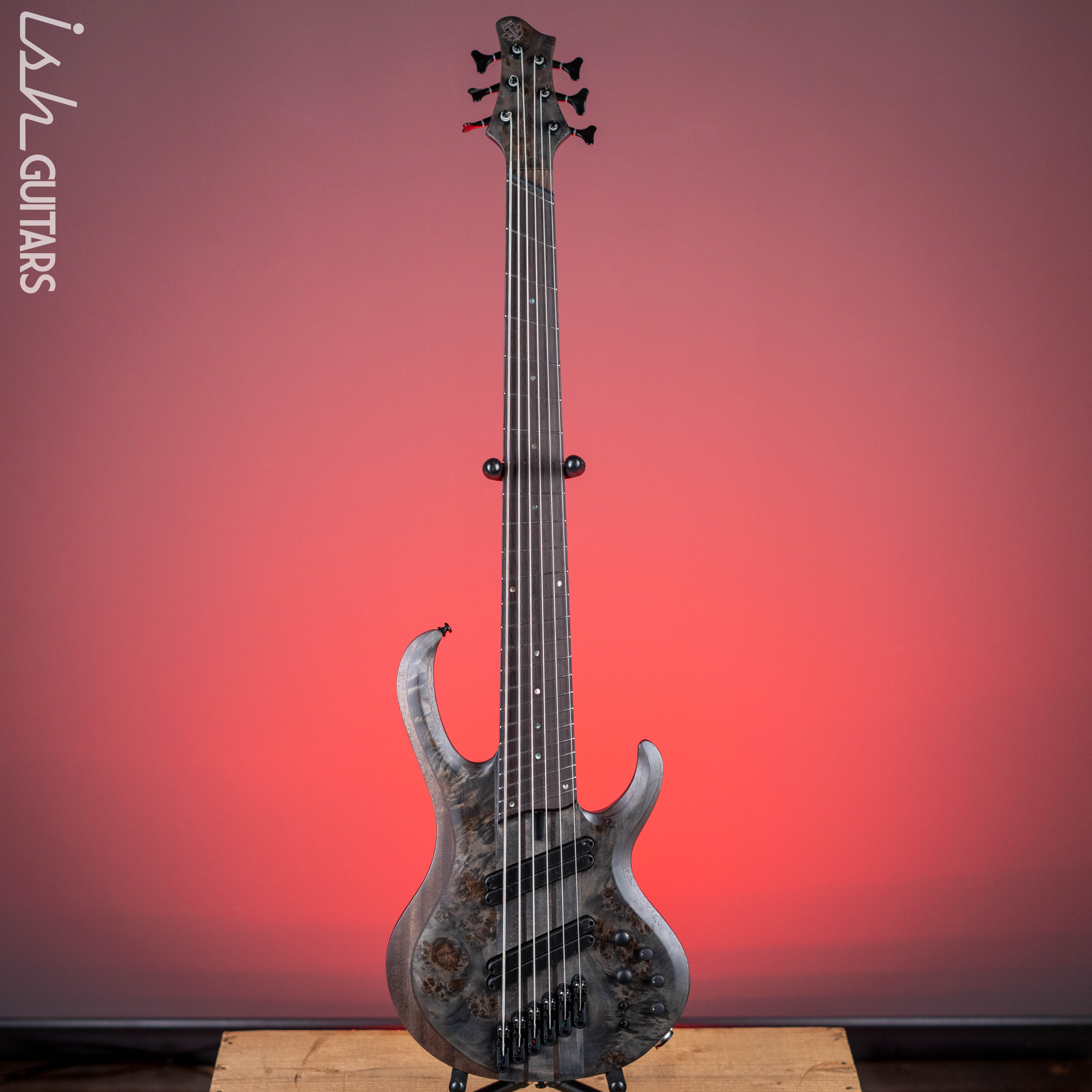 Ibanez BTB806MS Multi-Scale 6-String Bass Transparent Grey Flat Demo - Image 2