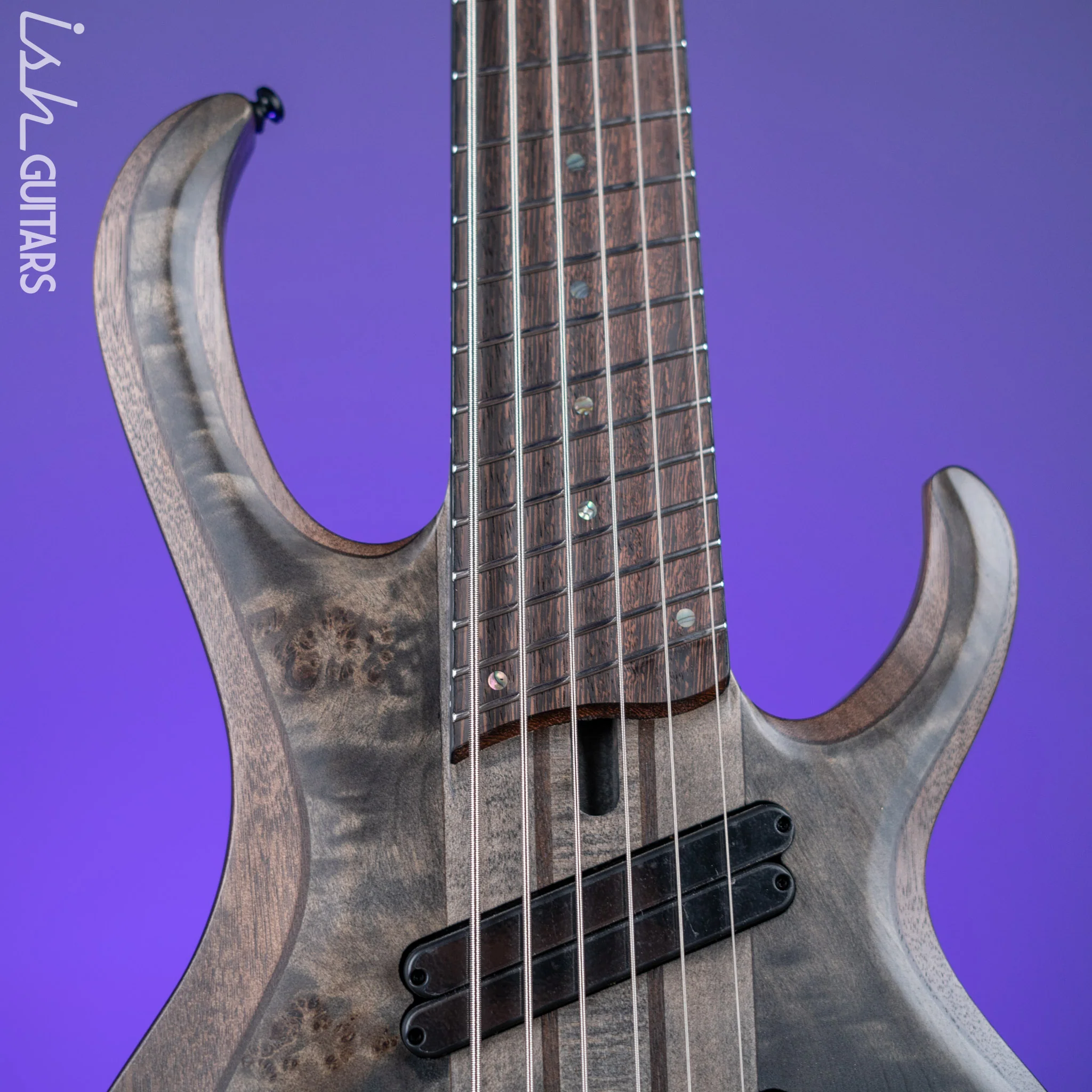 Ibanez BTB806MS Multi-Scale 6-String Bass Transparent Grey Flat - Image 3