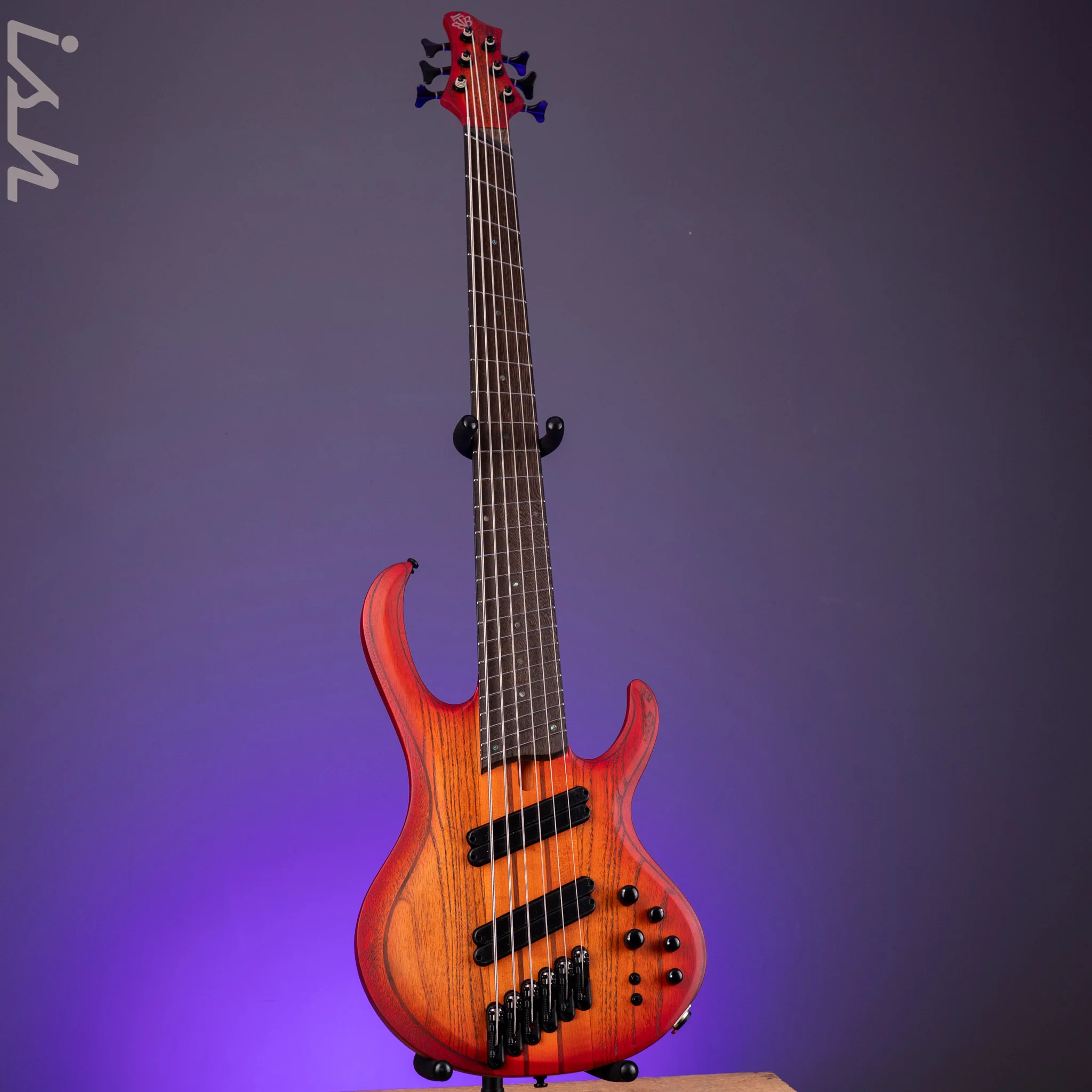 Ibanez BTB866MS 6-String Bass Workshop Brown Topaz Burst Flat - Image 2