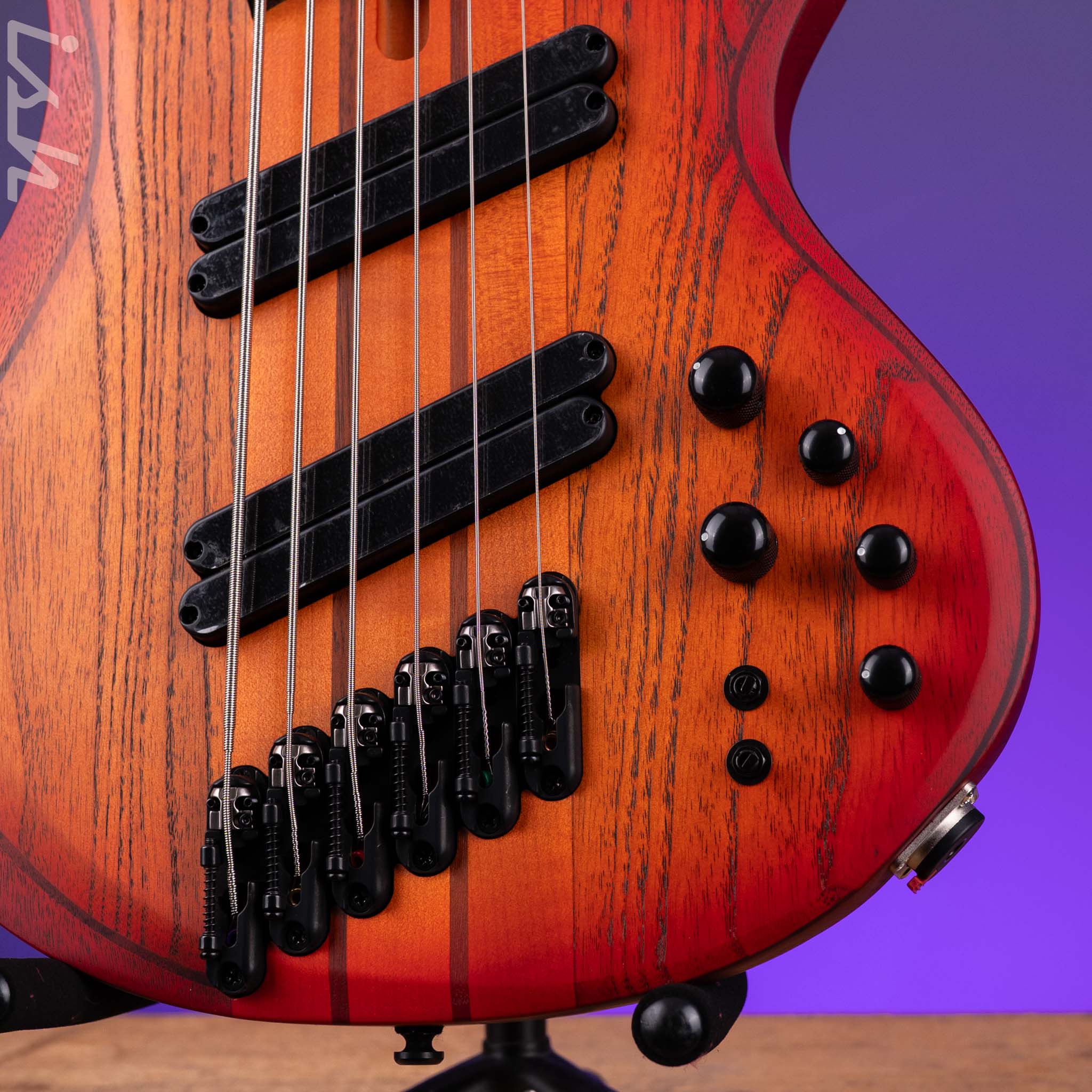 Ibanez BTB866MS 6-String Bass Workshop Brown Topaz Burst Flat - Image 5